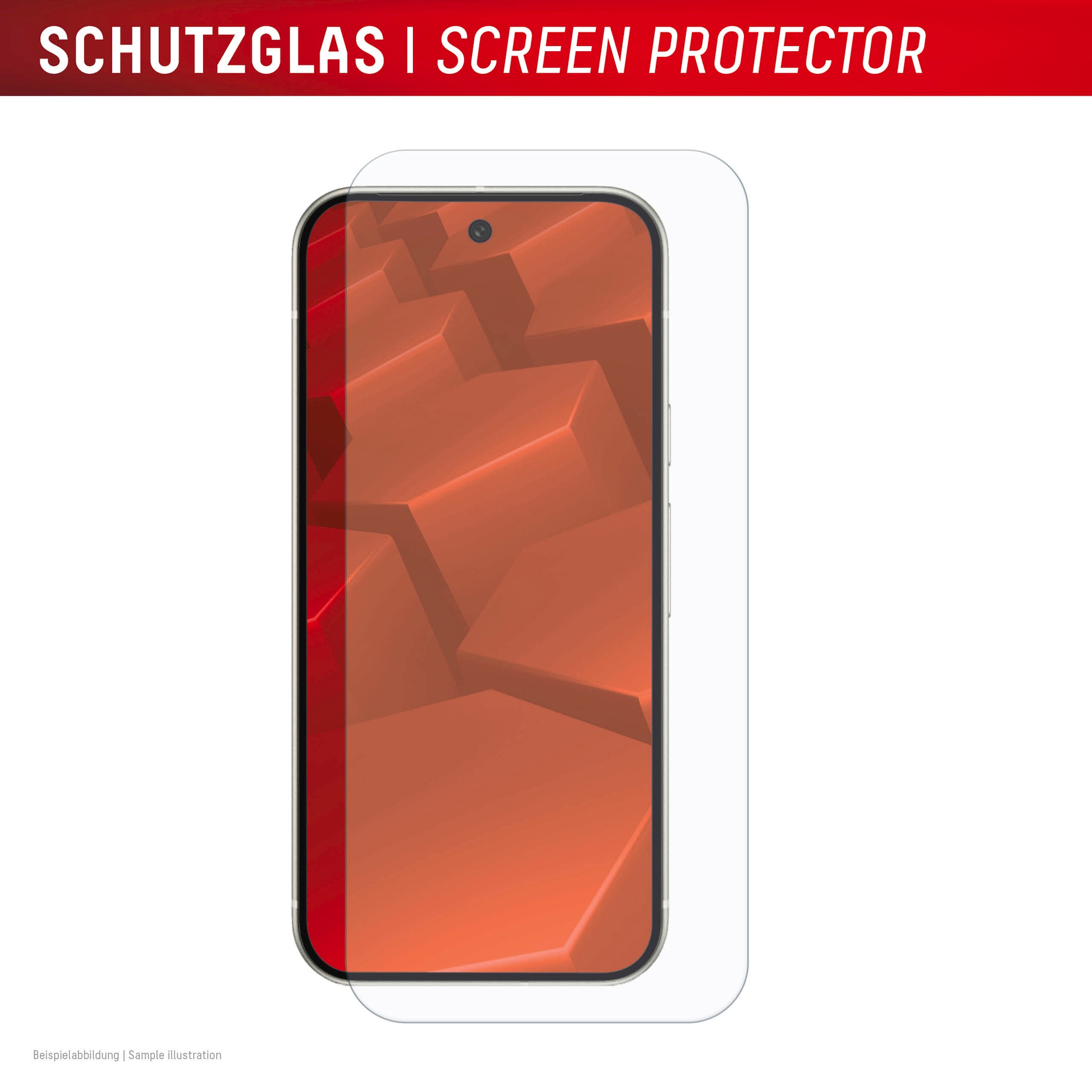 Displex Displayschutzglas »Real Glass Screen Protector«, für Google Pixel 9a, Displayschutzfolie, Schutzfolie, Bildschirmschutz, kratz- & stossfest