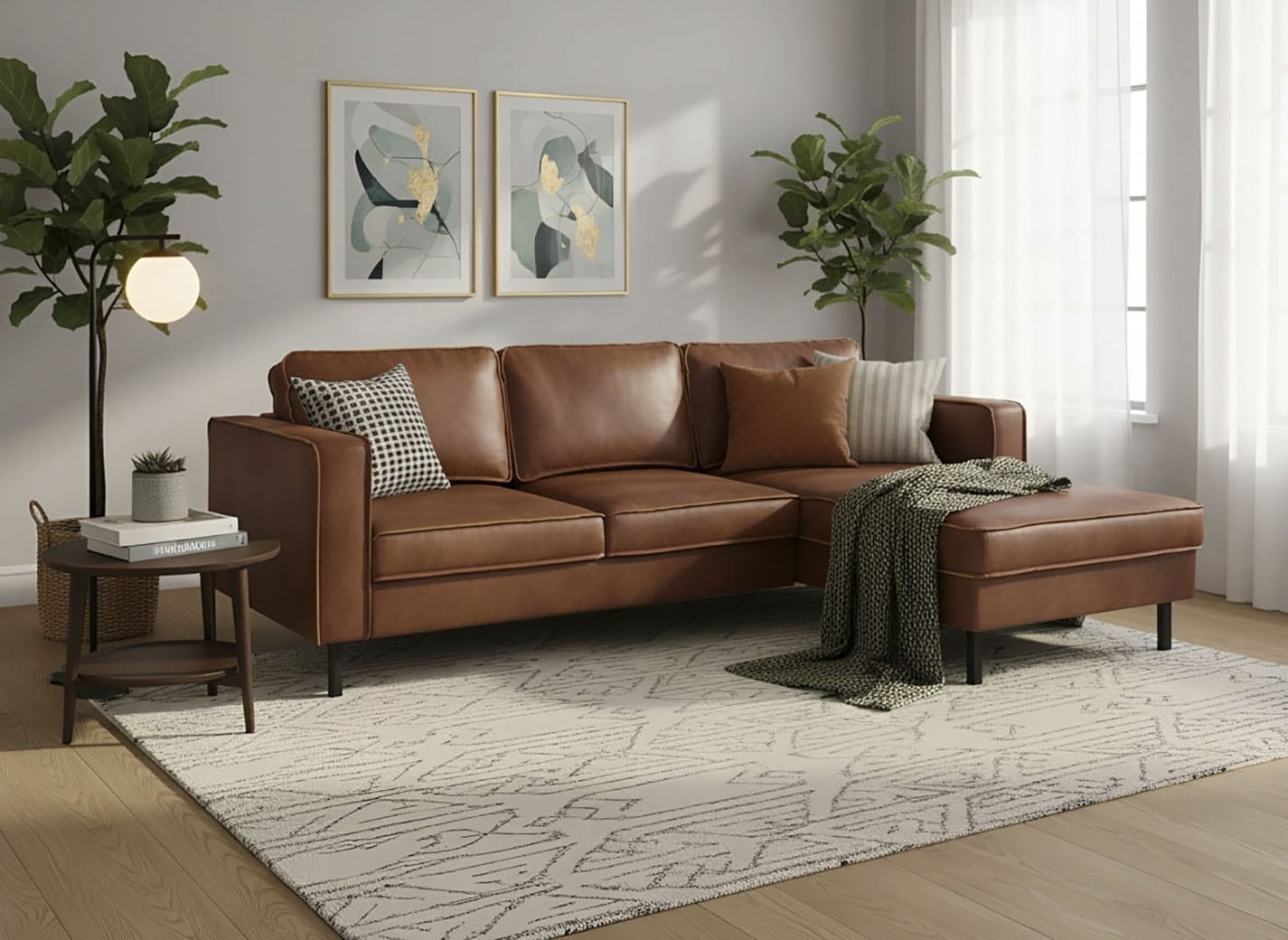 Image of Home affaire Ecksofa "Watkins, wahlweise mit Schlaffunktion/Bettkasten, moderne offene Naht" Recamiere beidseitig montierbar, L-Form, Breite 232 cm