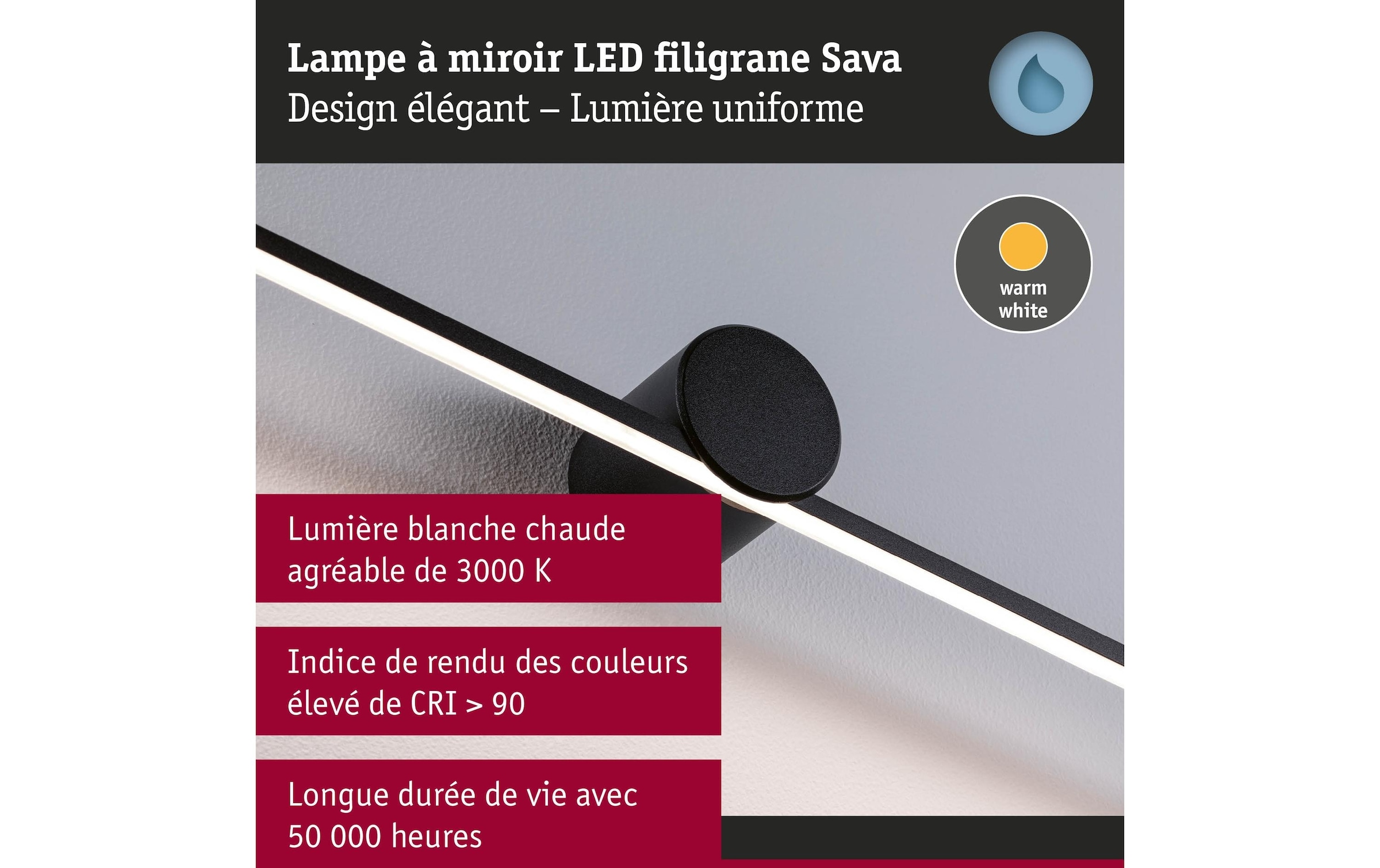 Paulmann Spiegelleuchte »LED Sava 13.5W«, 1 flammig