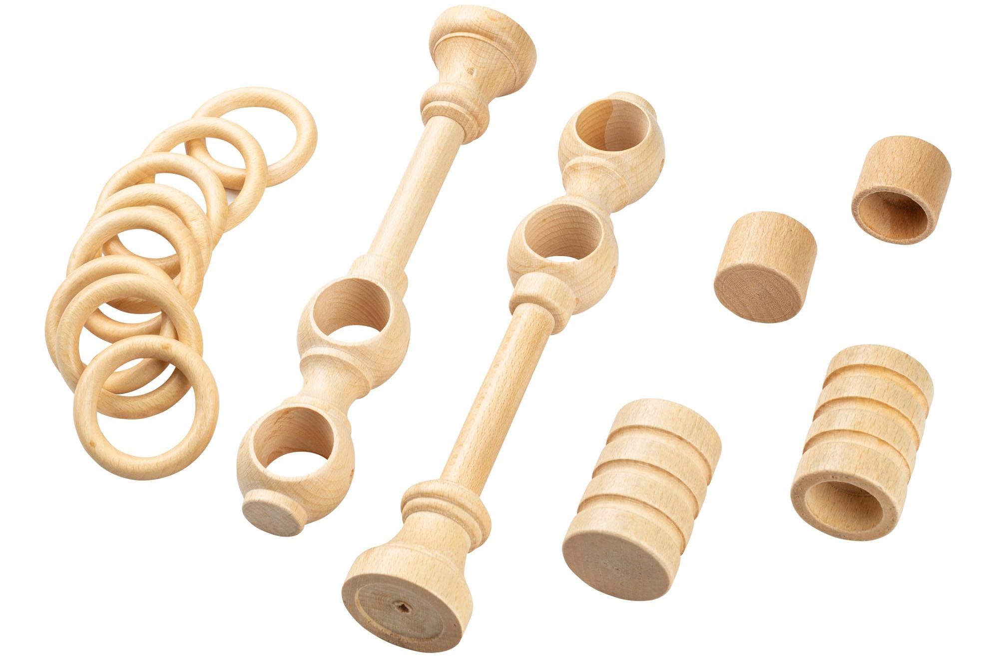 SN DECO GROUP Tringle à rideaux »Pisa« 2 course-läufig Dimension fixe 28 mm, Holz, verschiedene Längen und Farben, Komplettset