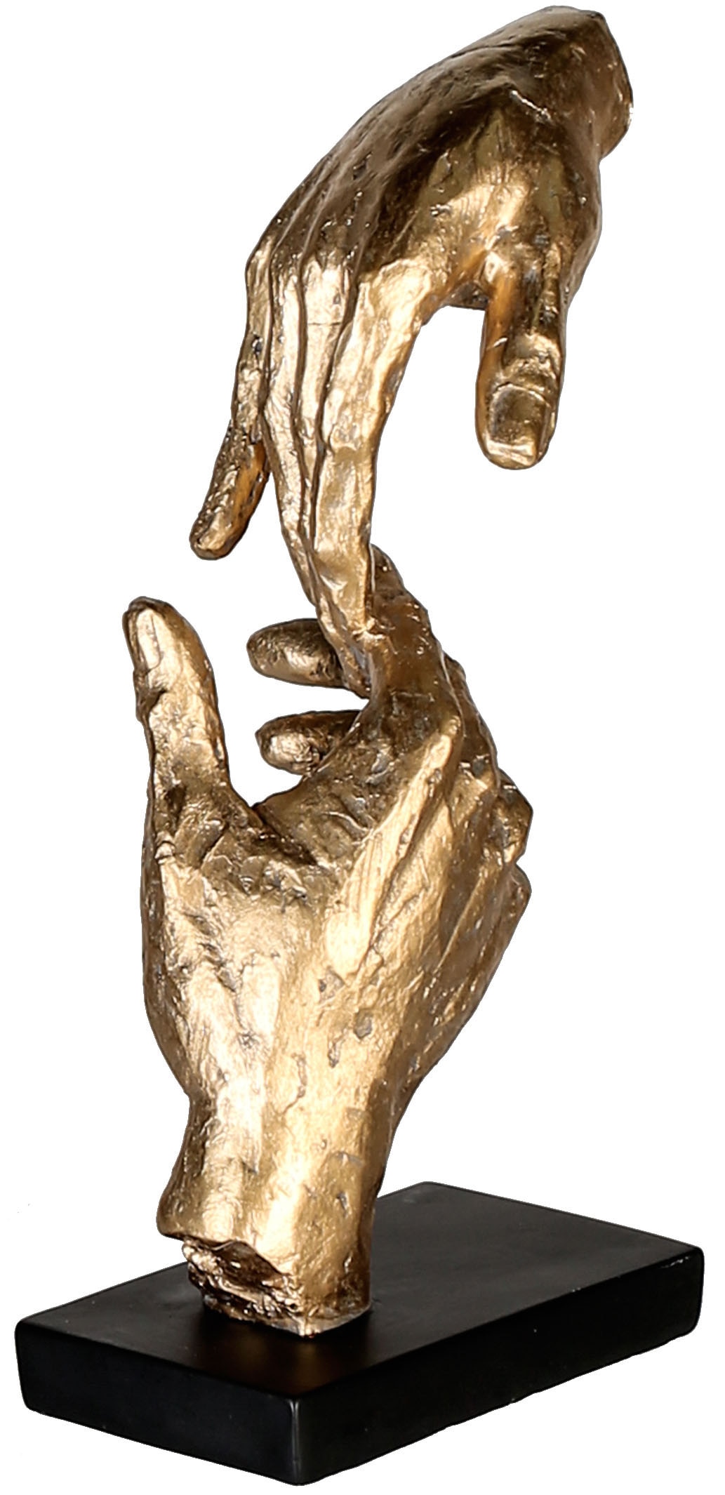 Image of Casablanca by Gilde Dekofigur "Skulptur Two Hands, gold/schwarz" Dekoobjekt, Höhe 29, Hände, mit Spruchanhänger, Wohnzimmer