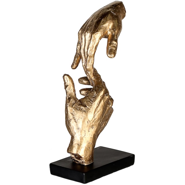 Casablanca by Gilde Dekofigur »Skulptur Two Hands, gold/schwarz«, Dekoobjekt,  Höhe 29, Hände, mit Spruchanhänger, Wohnzimmer günstig kaufen