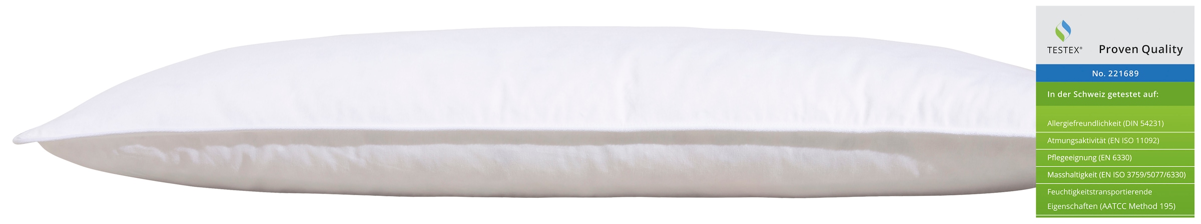 GOODproduct Oreiller en plumes »RINA, Kopfkissen in 40x80 oder 80x80 cm« Füllung: 90Federn10Daunen Bezug: Coton 1 cuis tlg. Kissen, Made in Germany, Allergiker geeignet (Nomite)