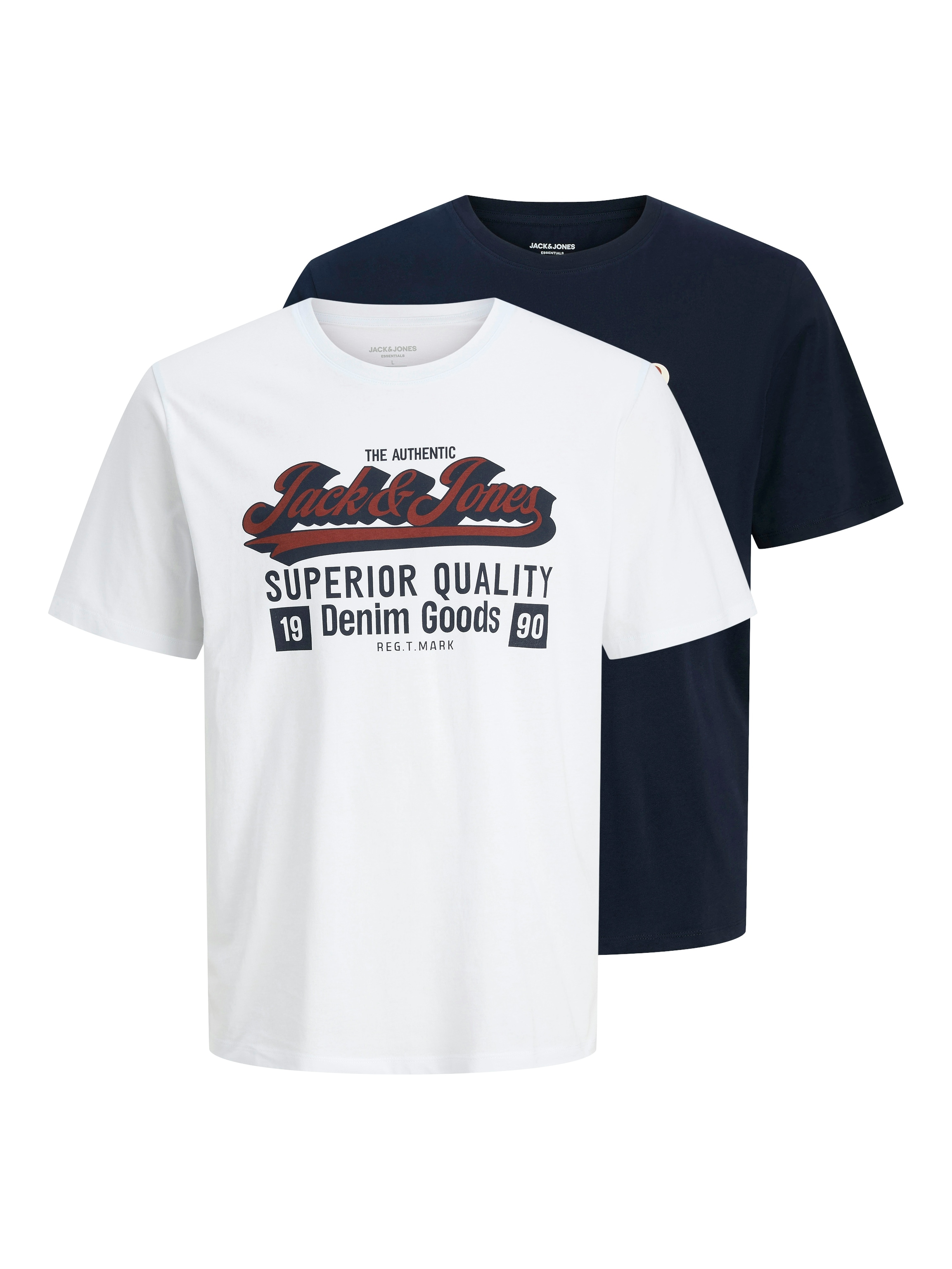 Image of Jack & Jones Junior T-Shirt "JJELOGO TEE SS 2 COL AW25 2PK MP JNR" Packung, 2 Stk.