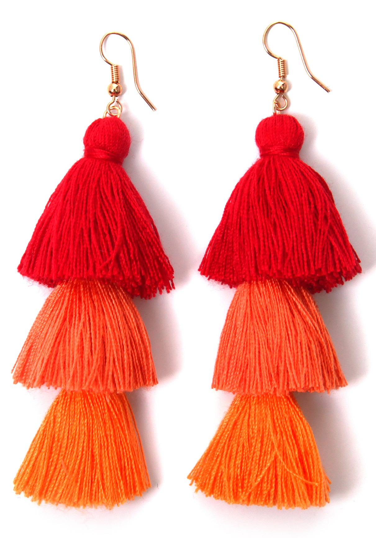 Image of J.Jayz Paar Ohrhaken »Quasten, rot-orange, modisch« bei Ackermann Versand Schweiz