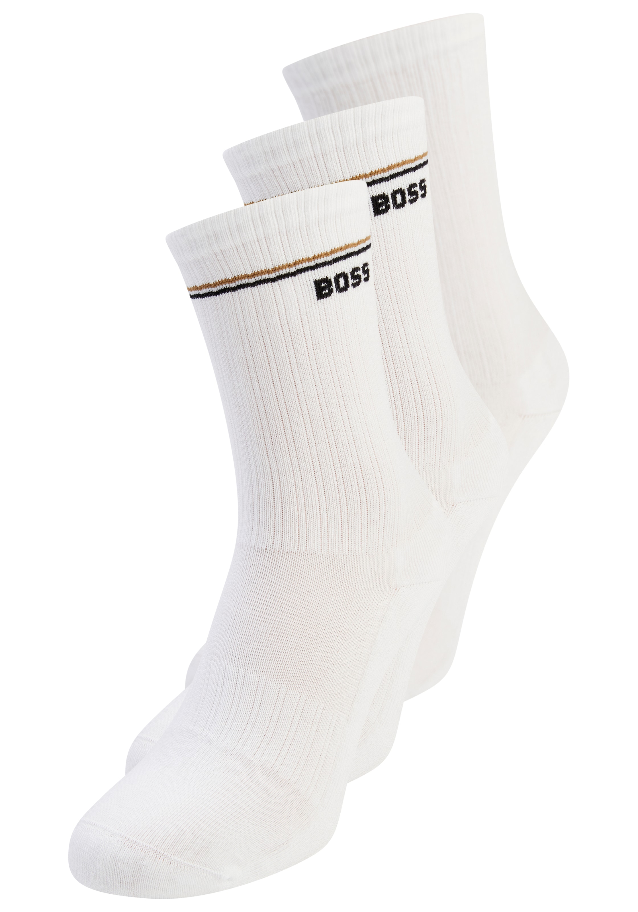 Image of BOSS Basicsocken "3P QS Iconic CC SP W" 3 Stk. tlg. kontrastfarbene Details