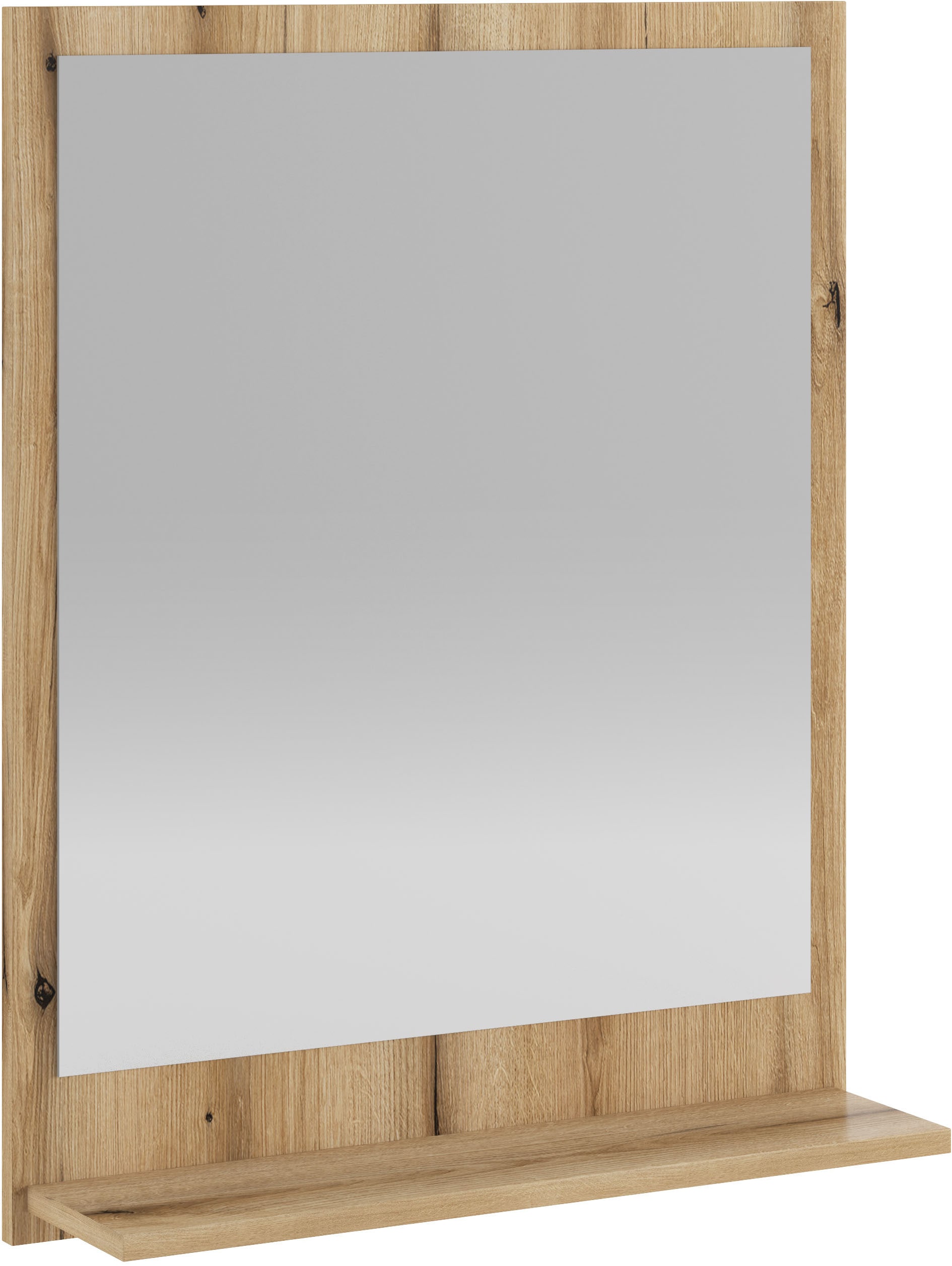 Image of Home affaire Badspiegel "Oslo, Spiegel in Eiche Evoke, Wandspiegel im skandinavischen Design" mit Ablagefläche, 60 cm breit