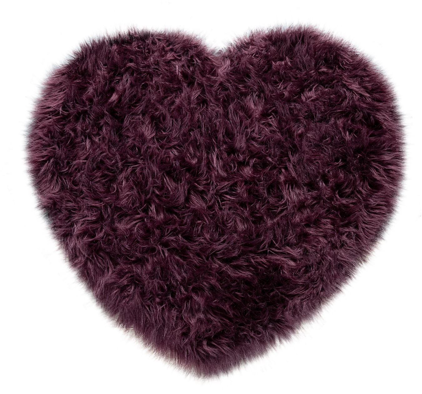 Paco Home Tapis en fourrure »Playa 960« En forme de cœur 64 mm Höhe Kunstfell, Flokati-Optik, Hochflor, weich und flauschig, Uni-Farben