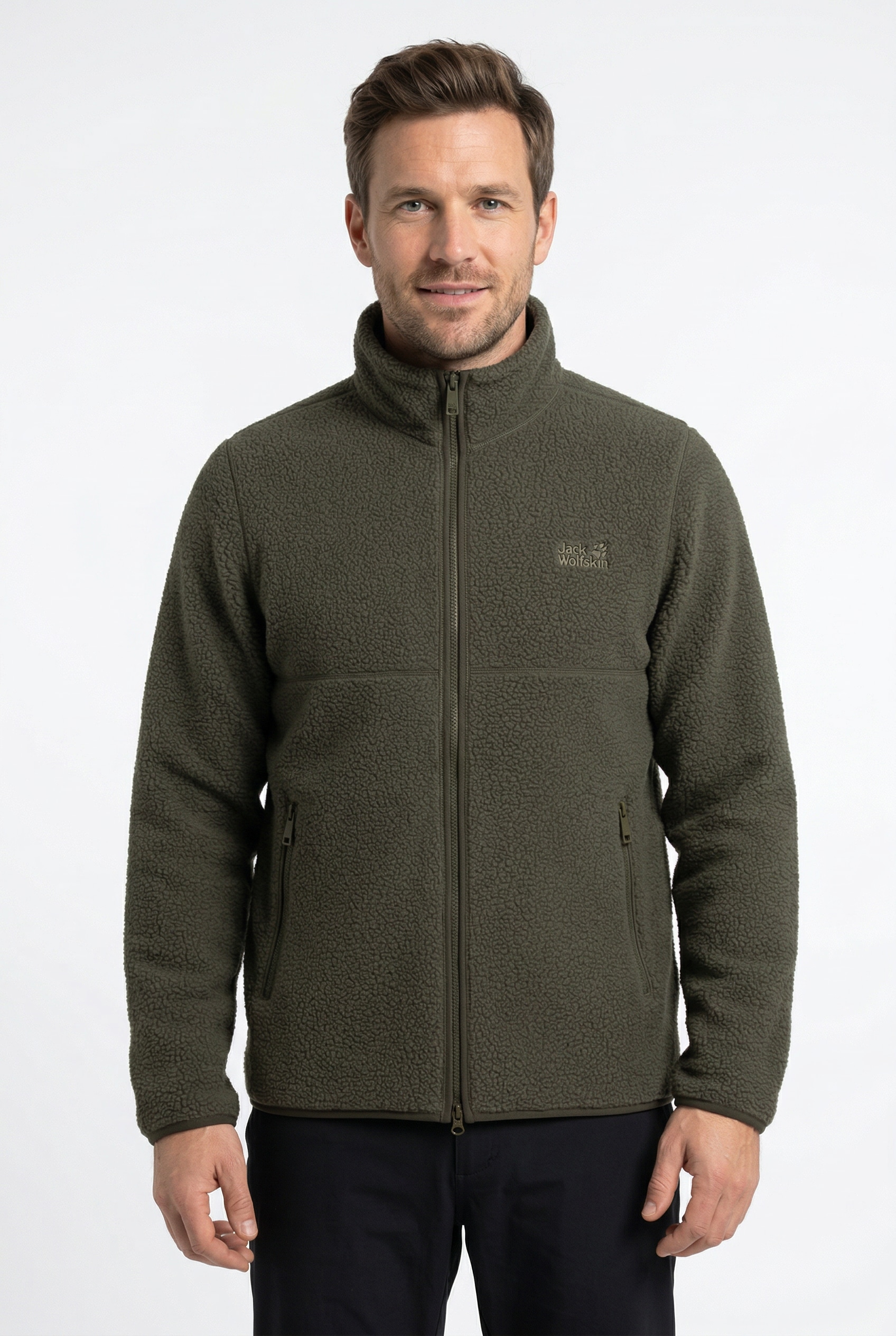 Jack Wolfskin Veste polaire »LITE CURL FZ M« design à manches longues avec fermeture éclair, déperlant, coupe-vent