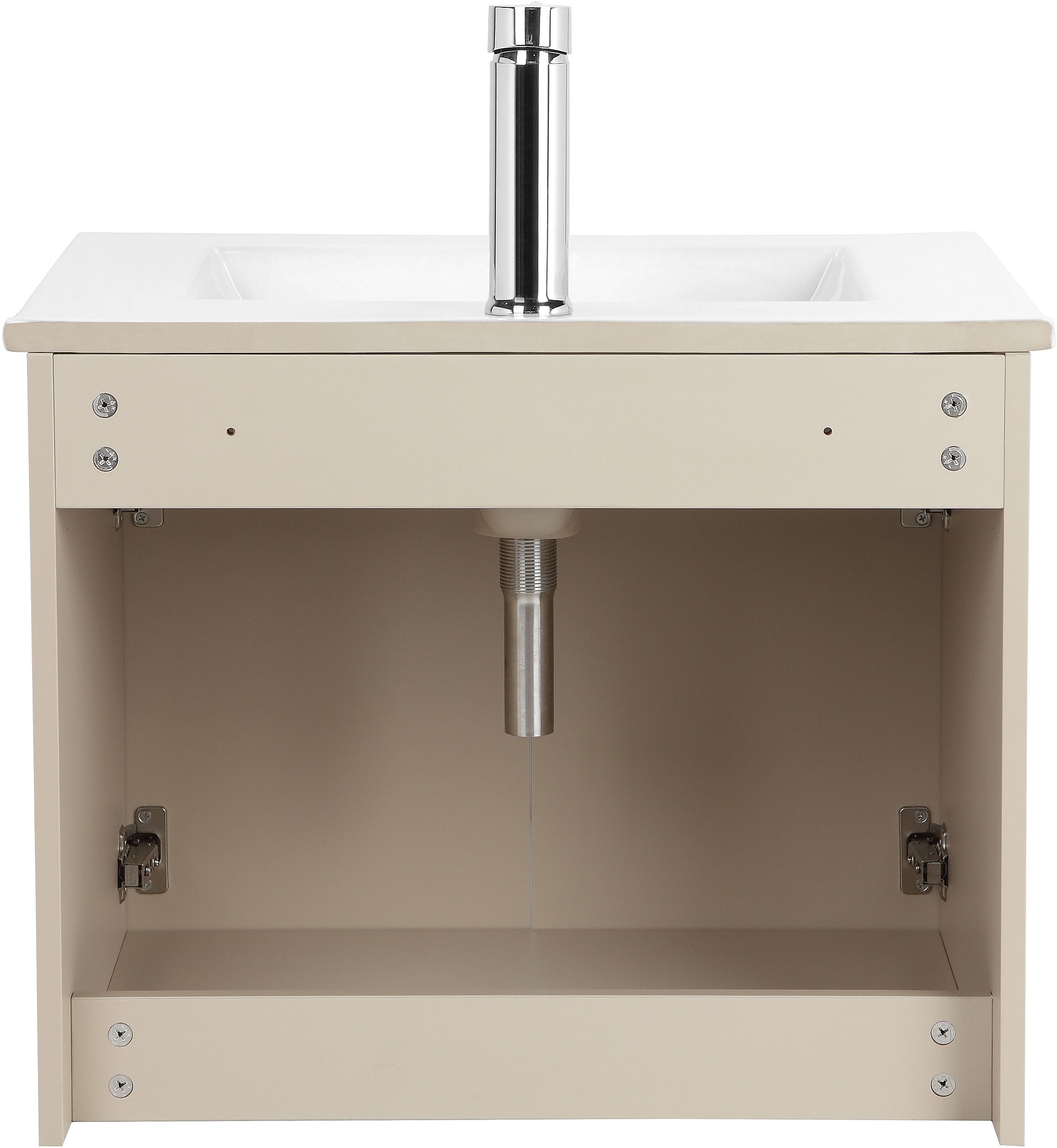 welltime Table de lavage »Florenz, Breite 60cm, 2 Tür, 2 Fächer, MDF-Front« Komplett-Set,  Waschplatz mit 2 Türen,in verschiedenen Farben erhältlich, Badmöbel