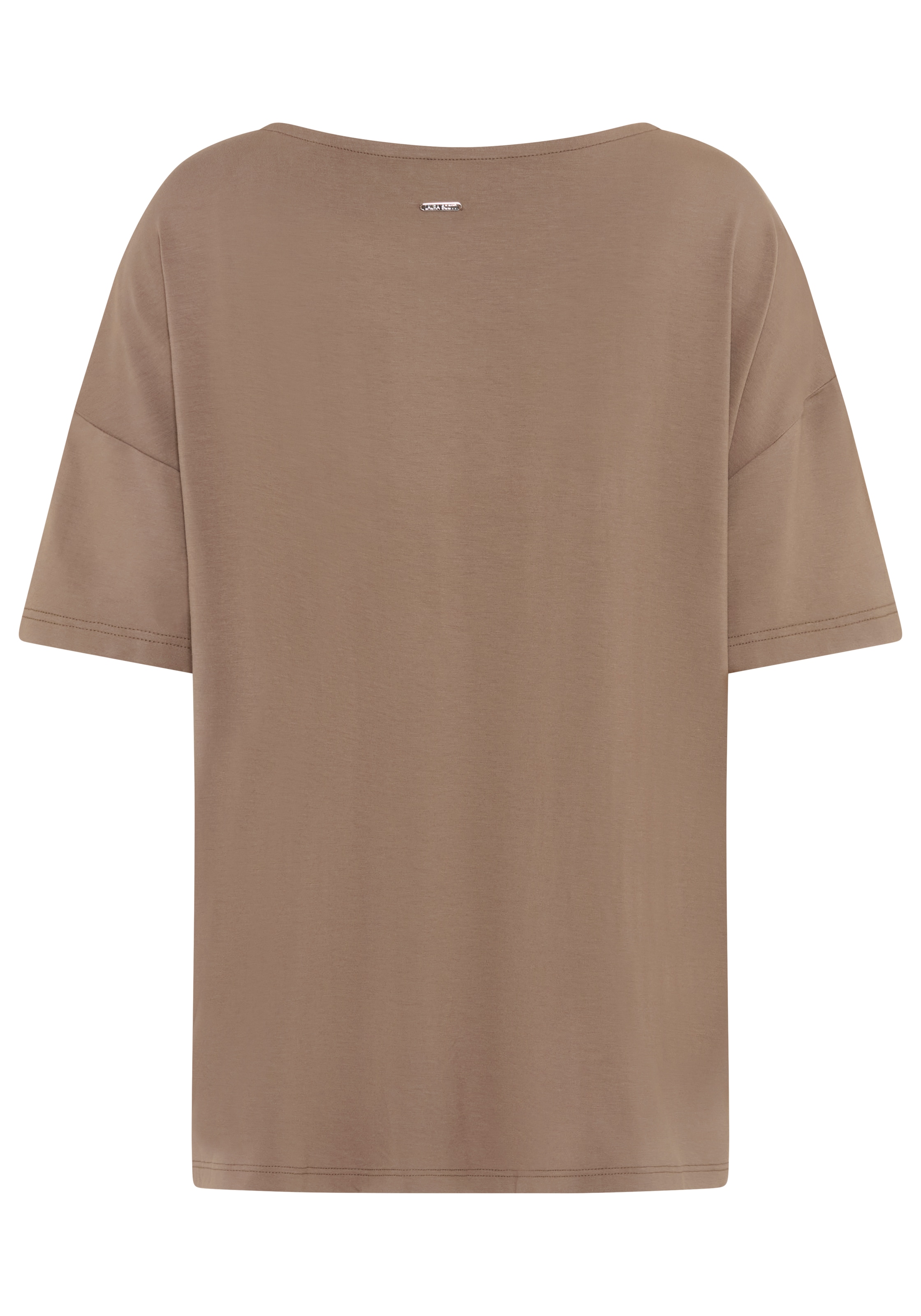 Laura Scott CURVE Chemisier à chemise Oversize, mit lockerem Sitz, Po-bedeckende Länge, unifarbene Optik