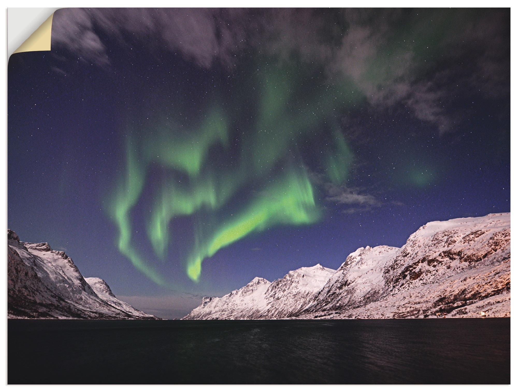Image of Artland Wandbild »Nordlicht Norwegen I«, Himmel, (1 St.), in vielen Grössen & Produktarten - Alubild / Outdoorbild für den Aussenbereich, Leinwandbild, Poster, Wandaufkleber / Wandtattoo auch für Badezimmer geeignet bei Ackermann Versand Schweiz
