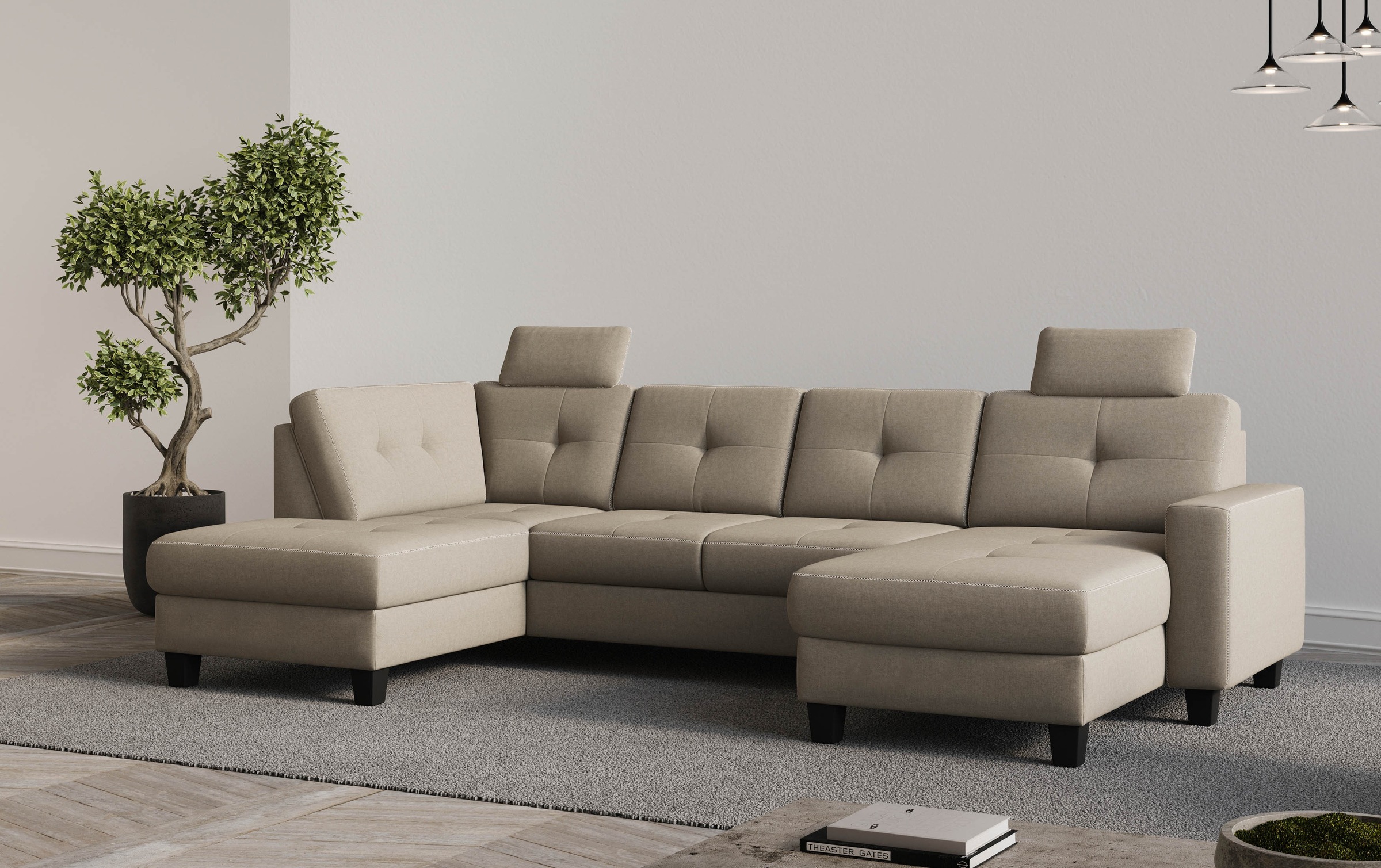 Image of GOODproduct Wohnlandschaft "Varese" wahlweise mit Schlaffunktion und Bettkasten