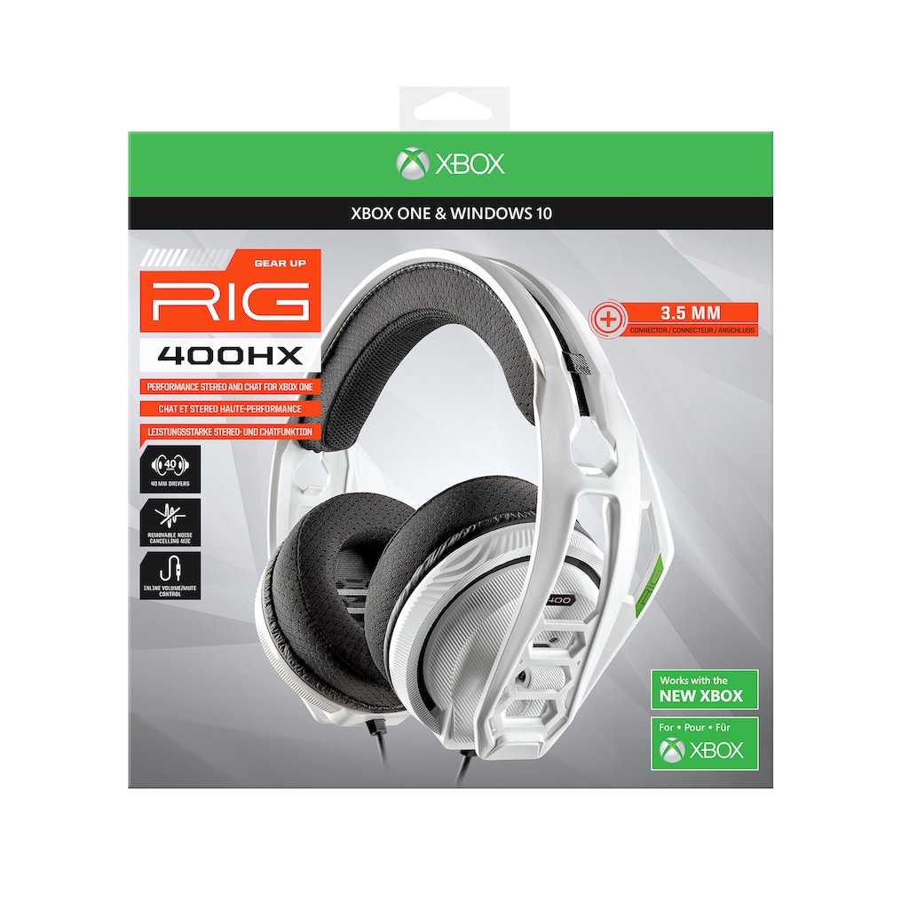 nacon Gaming-Headset »Nacon RIG 400HX Gaming-Headset, kabelgebunden«, Mikrofon abnehmbar-Geräuschisolierung
