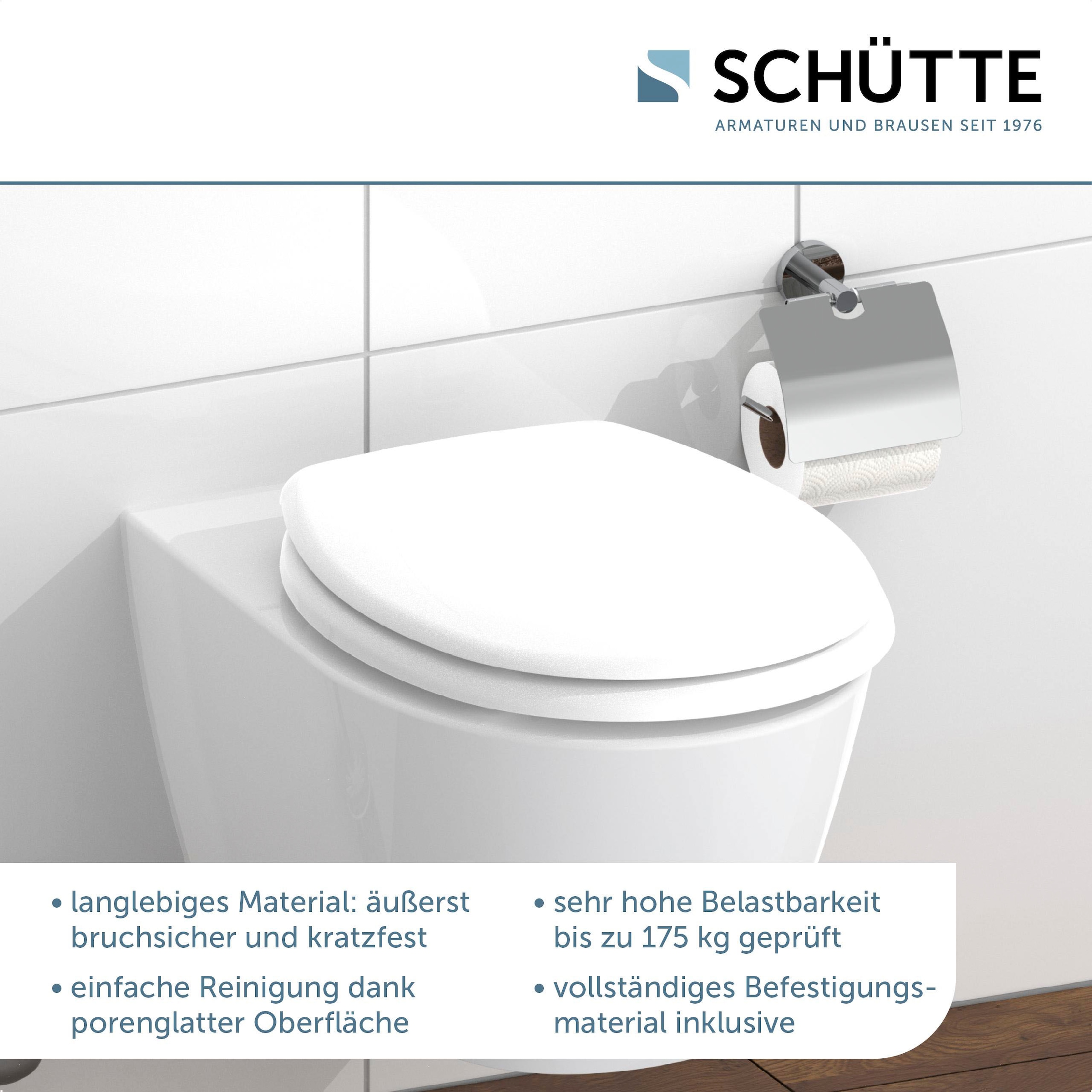 Schütte WC-Sitz, Duroplast,maximale Belastung der Klobrille 175 kg