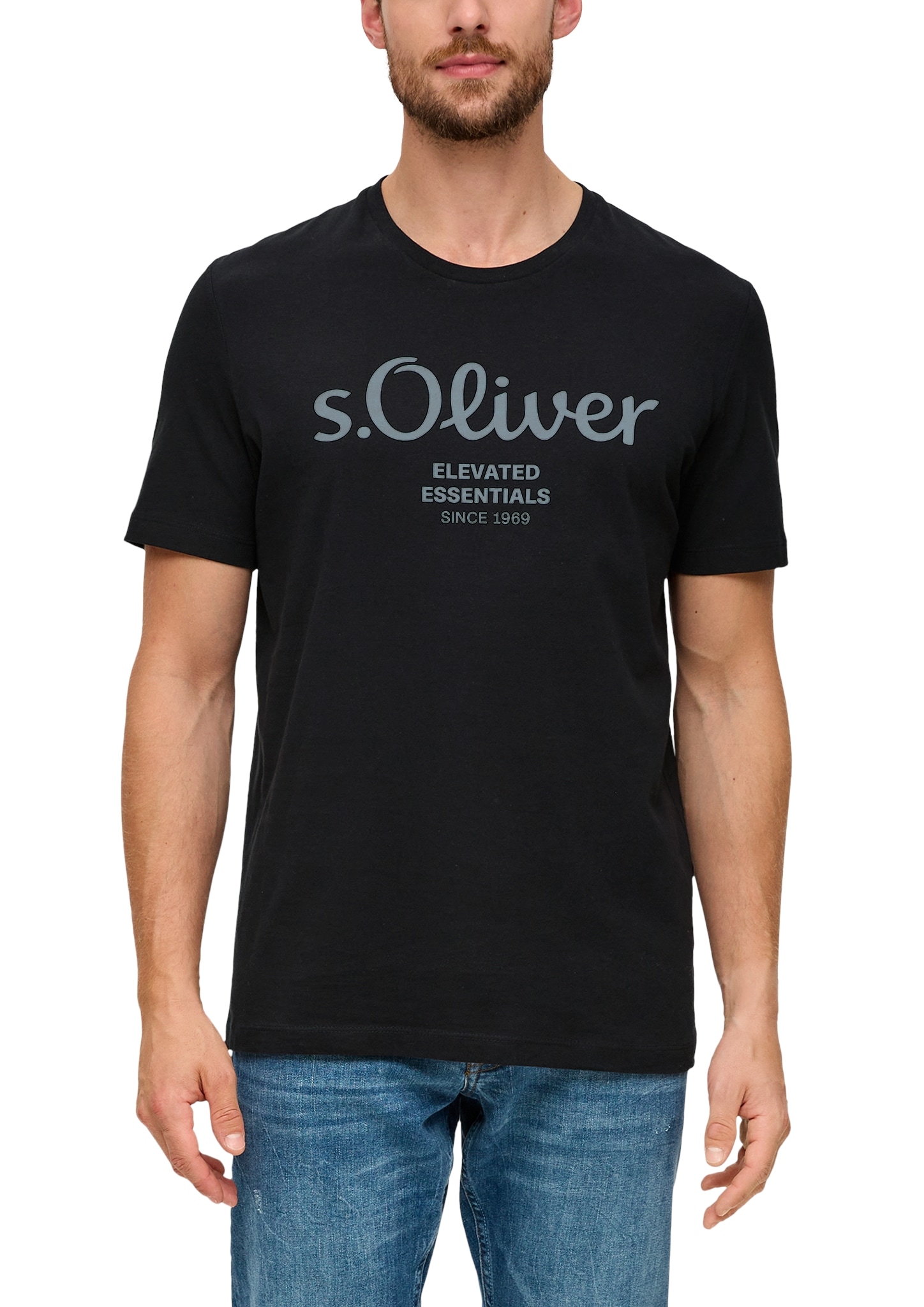 Image of s.Oliver T-Shirt mit Logo-Print