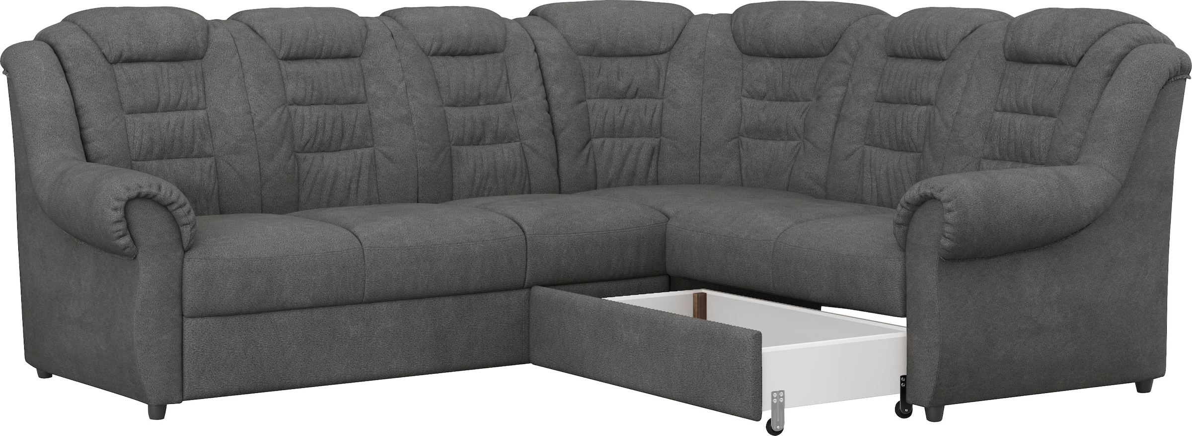 Home affaire Ecksofa »Boston L-Form«, mit hoher Rückenlehne, wahlweise mit Bettfunktion & Stauraum