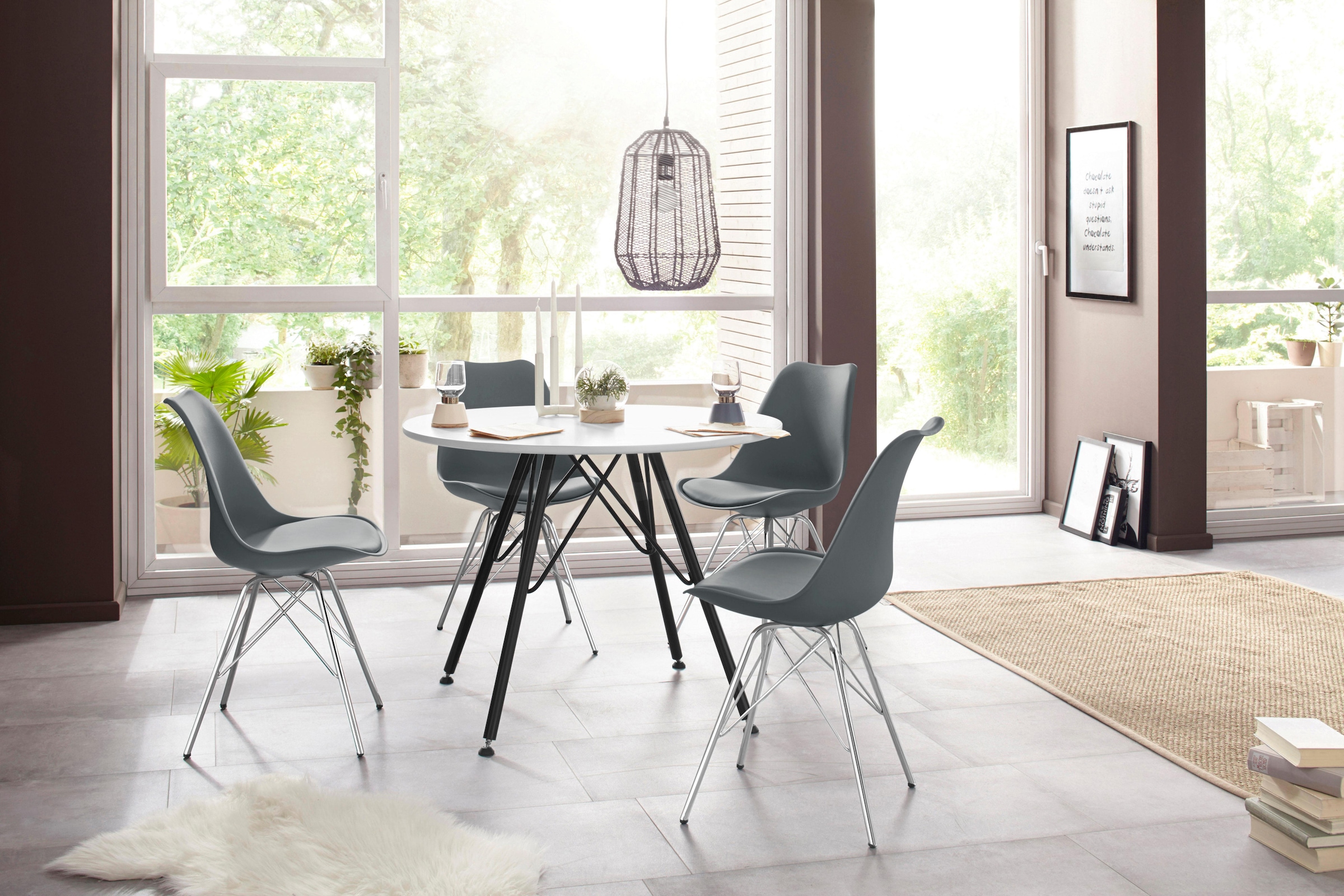 Homexperts Esszimmerstuhl »Ursel 03«, (Set), 2 St., Kunstleder, Sitzschale  mit Sitzkissen in Kunstleder kaufen | Stühle