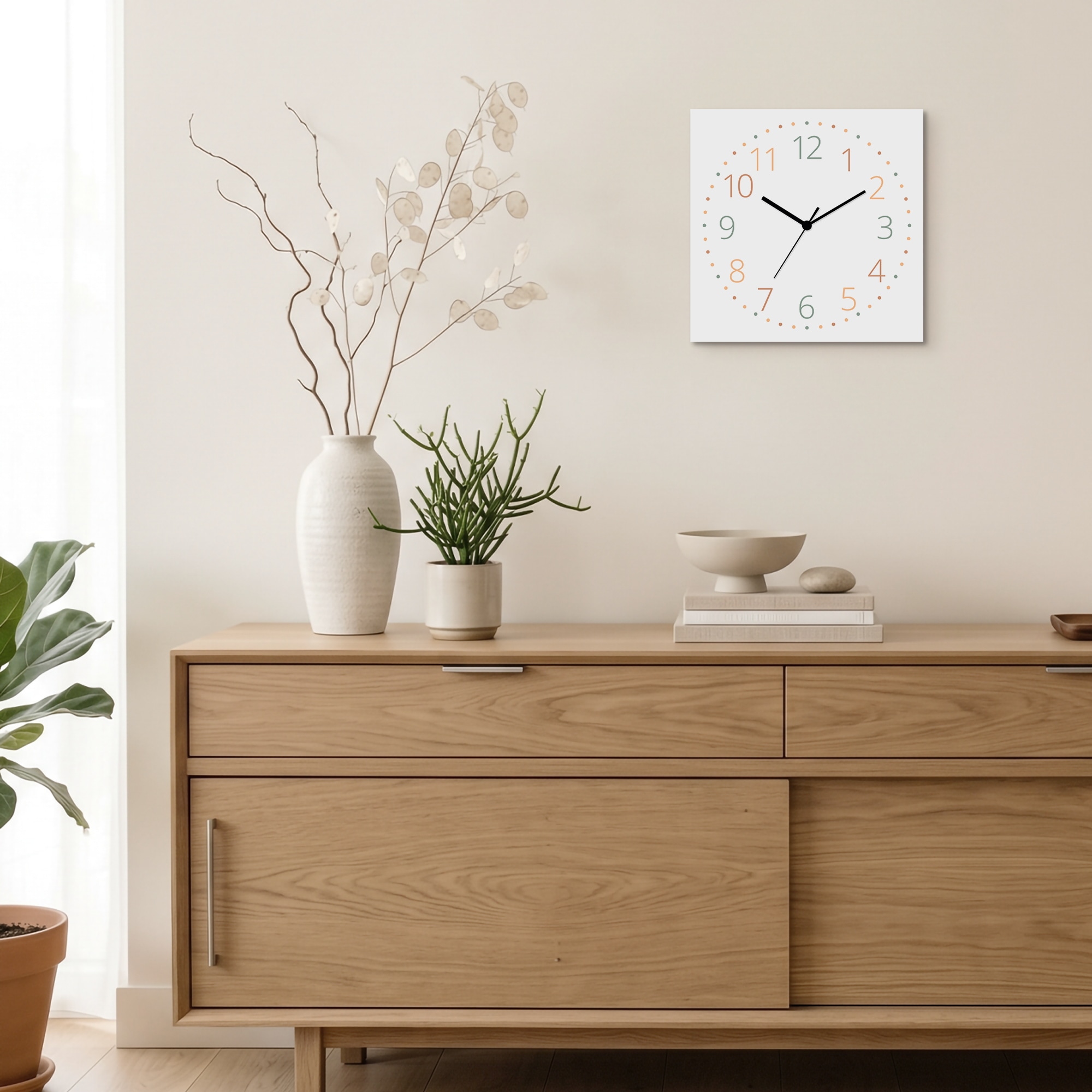 GOODproduct Wanduhr »Modernes Ziffernblatt« wahlweise mit Quarz- oder Funkuhrwerk, lautlos ohne Tickgeräusche