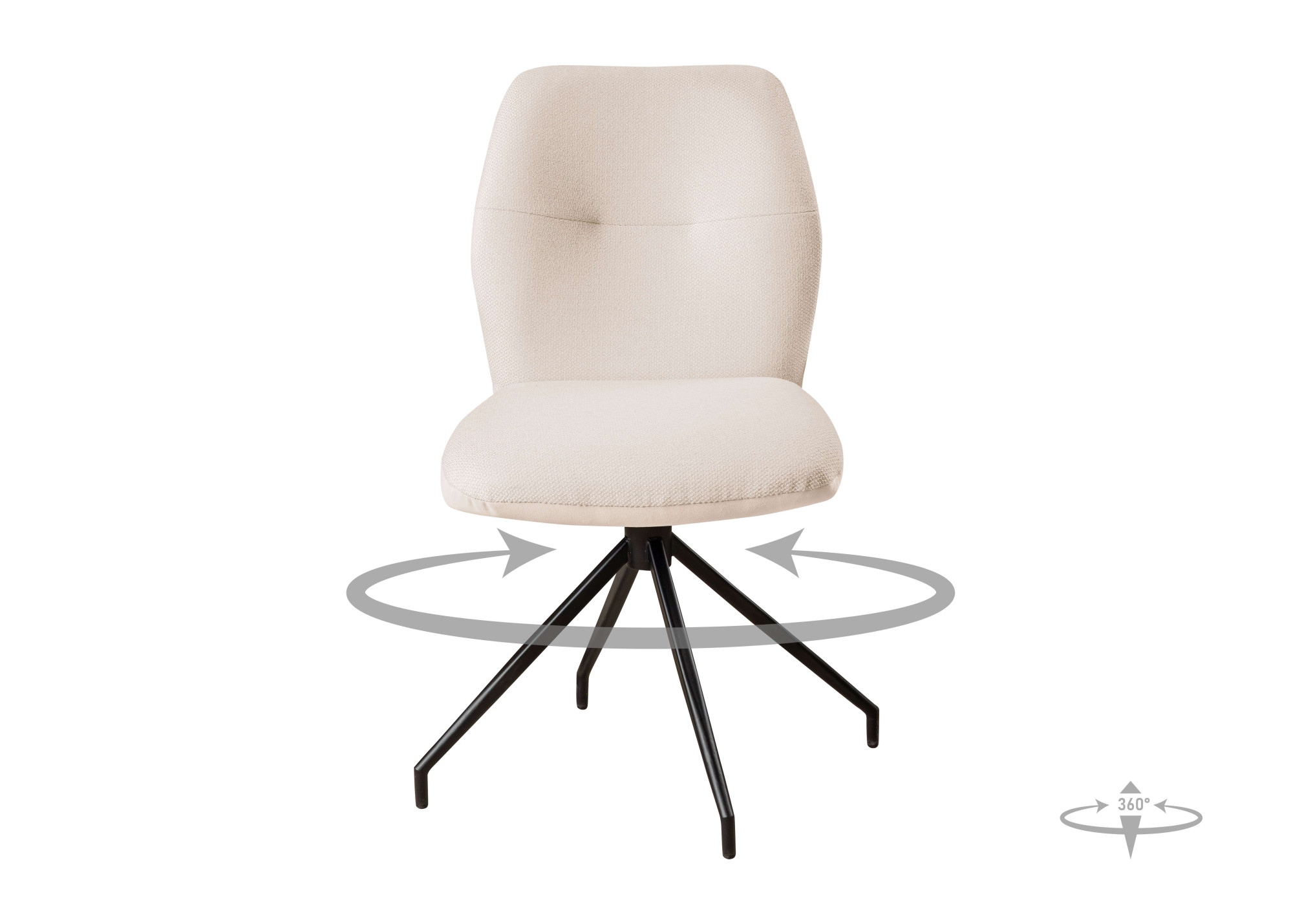 GOODproduct Chaise pivotante »Bruna Esszimmerstuhl,Polsterstuhl, Küchenstuhl, 4-Fussstuhl« () 360° drehbar, mit automatischer Rückstellung, 2-Stoff-Design