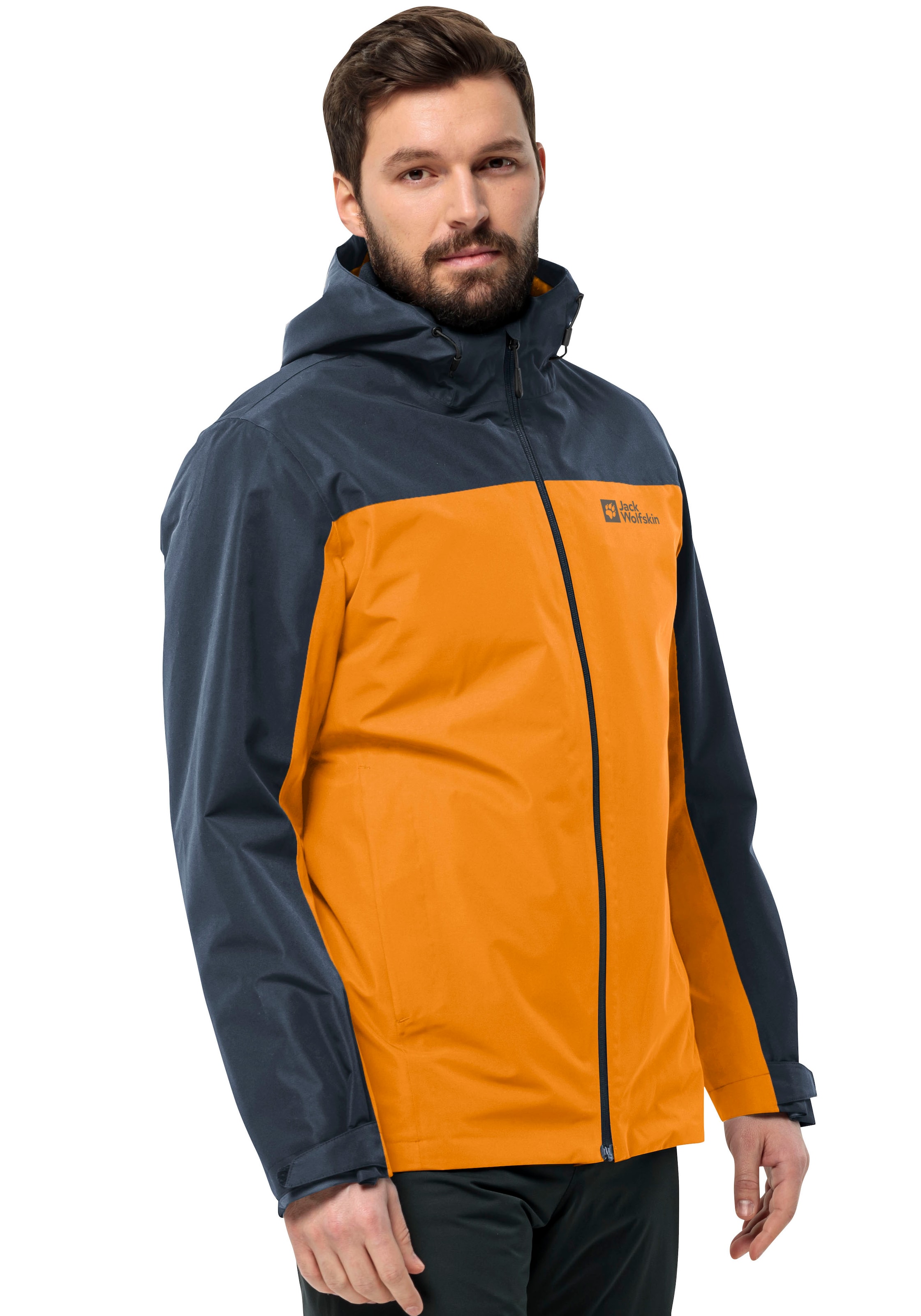 Jack Wolfskin 3-in-1-Funktionsjacke »TAUBENBERG 3IN1 JKT M«, mit Kapuze, Wasserabweisenden Reissverschlüssen, Wasserdicht, Atmungsaktiv