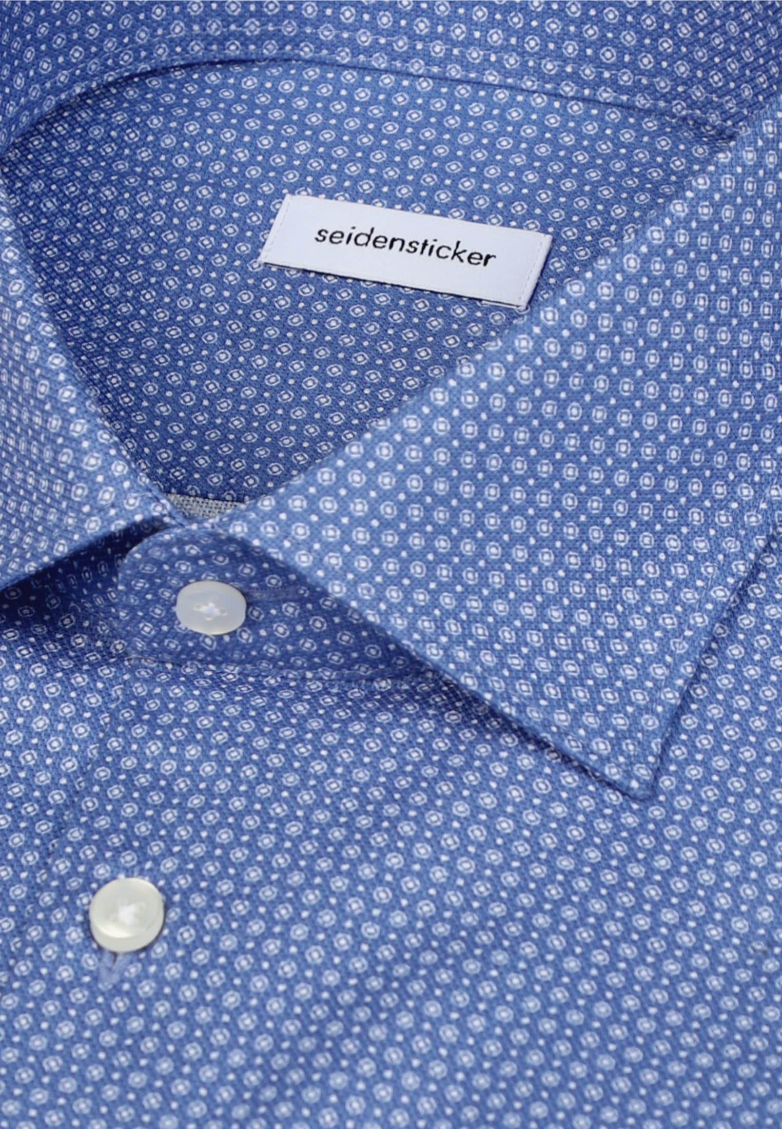 seidensticker Businesshemd »Schwarze Rose« Regular 1/2 Kentkragen Druck