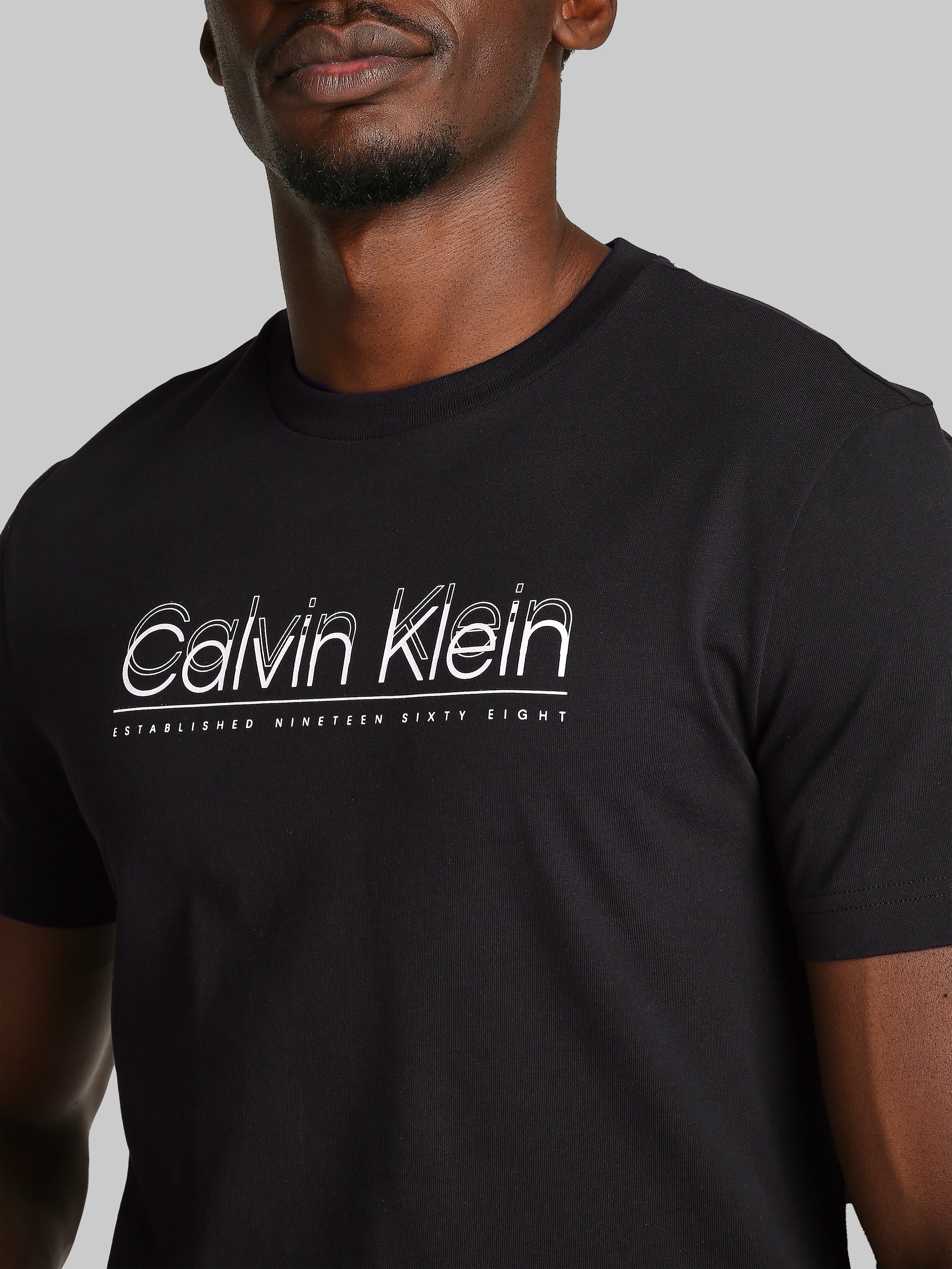 Calvin Klein T-Shirt »CP-DOUBLE LOGO T-SHIRT«, mit grossem Logoschriftzug