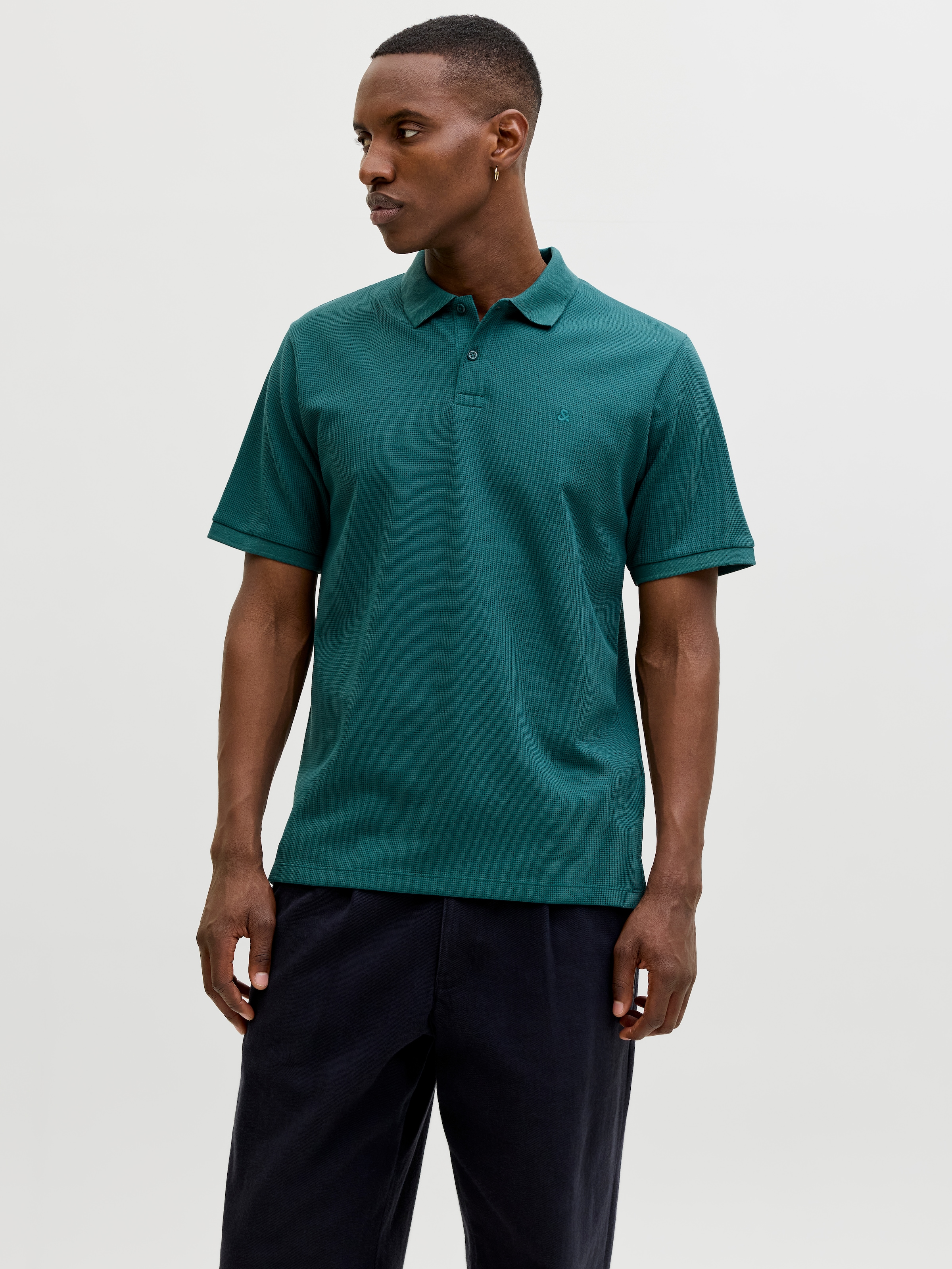 Jack & Jones Polo »JJEAUSTIN POLO SS NOOS« mélange de matériaux, coupe régulière
