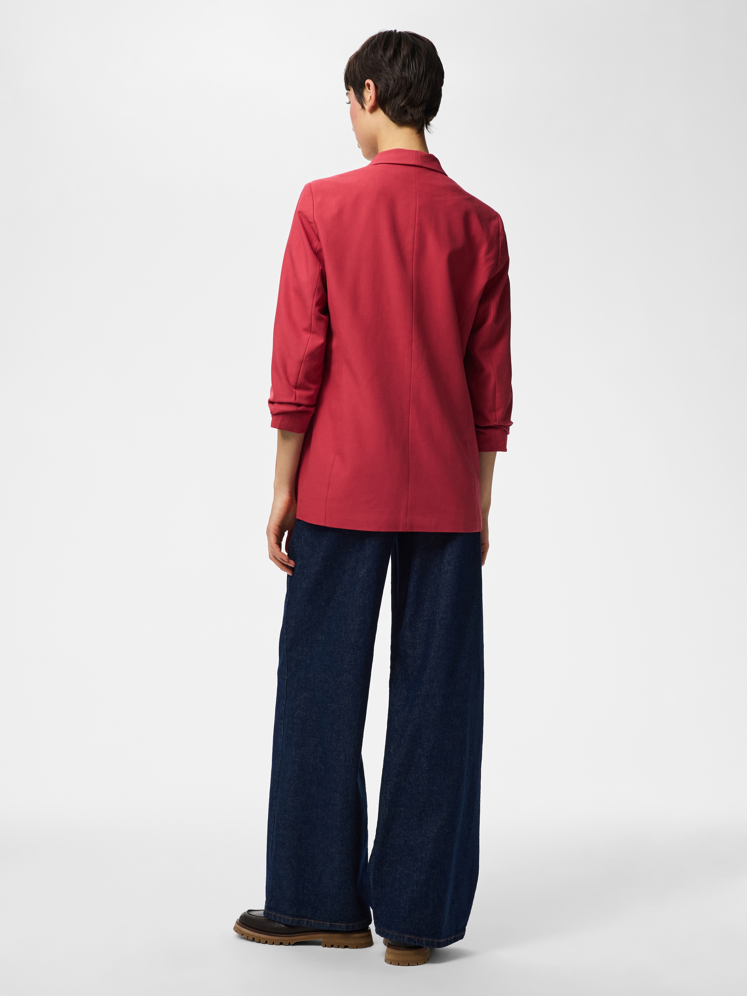 pieces Blazer chemisier »PCBOSELLA 3/4 BLAZER NOOS« Materialmix, regular fit