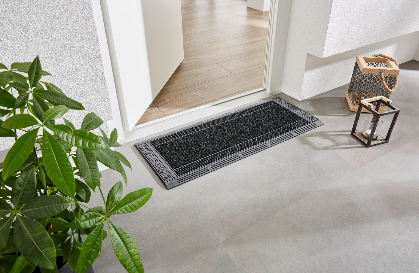 Home2Fashion Fussmatte »CenterClean XL«, rechteckig, 10 mm Höhe, schmale Schmutzfangmatte, strapazierfähig, In- und Outdoor geeignet