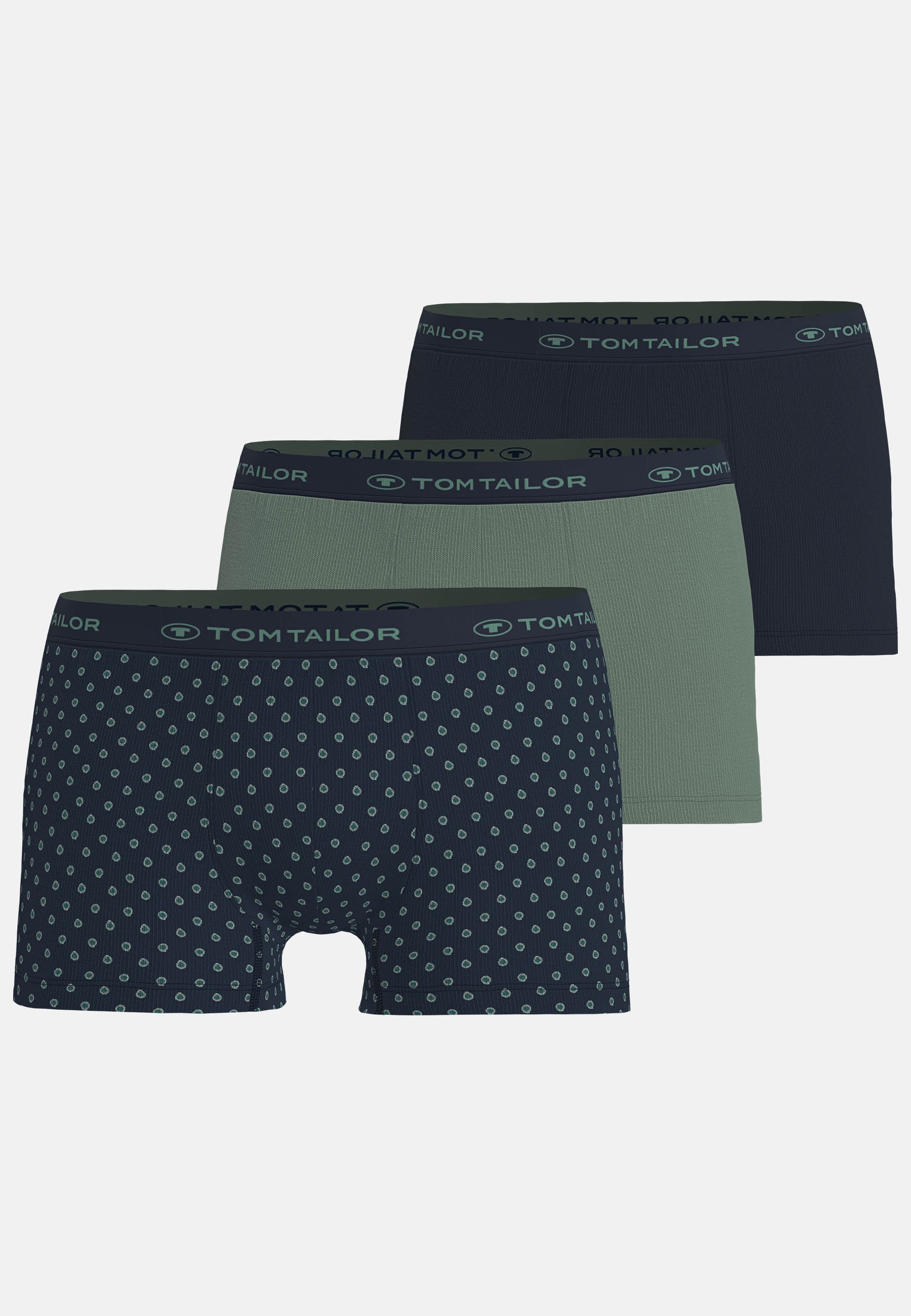 Image of TOM TAILOR Retro Pants "Buffer" 3er Pack, bequem, eng, mit Logobund, mit Print, Baumwollmix