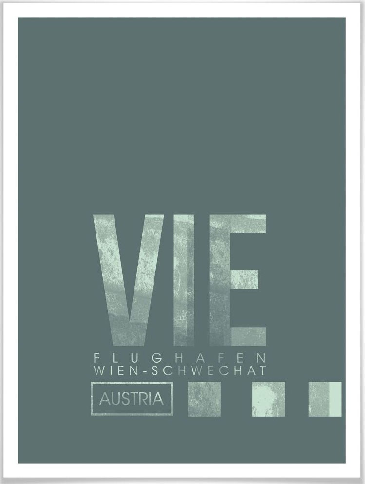 Image of Wall-Art Poster »Wandbild VIE Flughafen Wien«, Flughafen, (1 St.), Poster, Wandbild, Bild, Wandposter bei Ackermann Versand Schweiz