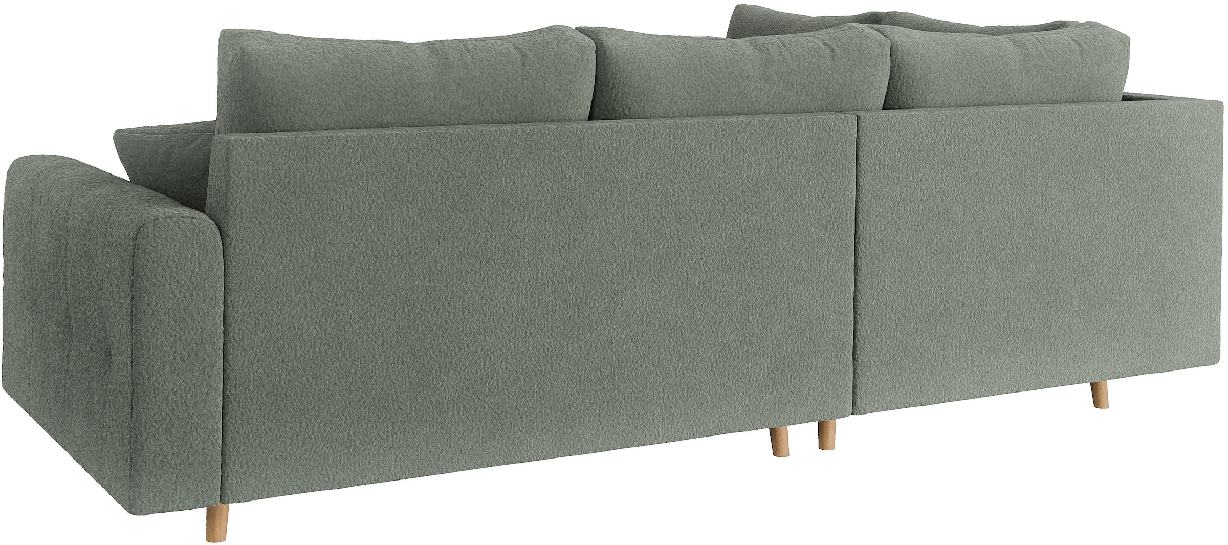 Home affaire Ecksofa »CHARRE L-Form mit Ottomane, Masse B/T/H: 231/161/81 cm«, feine Steppung, lose Rücken- und Zierkissen, auch in Cord und Bouclé