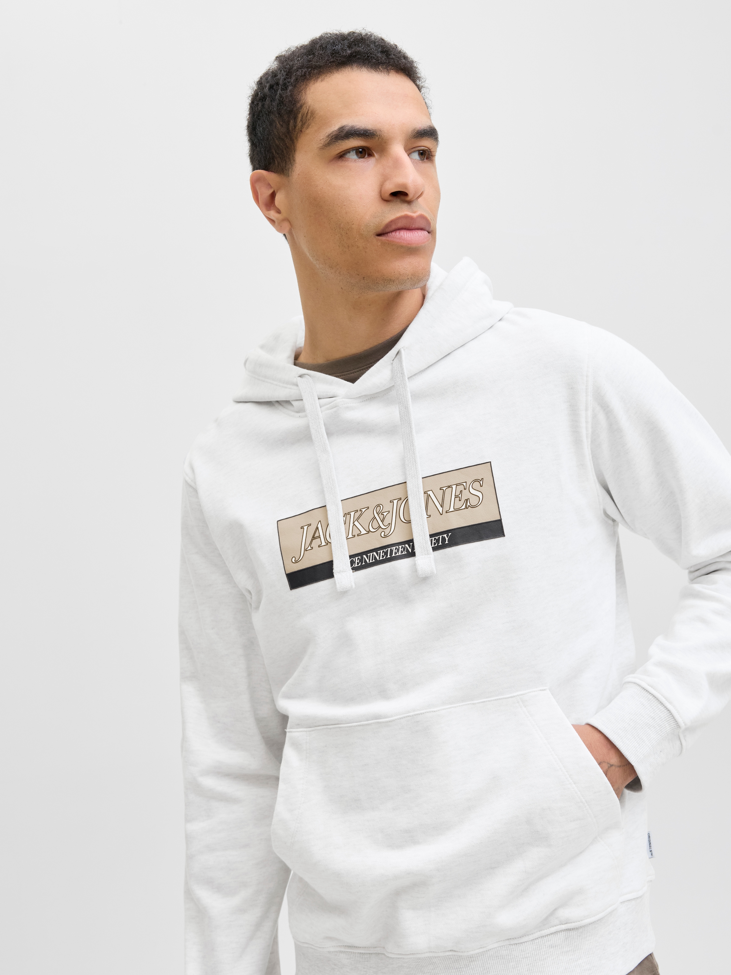 Jack & Jones Kapuzensweatshirt »JORINWOOD BLOCK BRANDING SWEAT HOOD«
