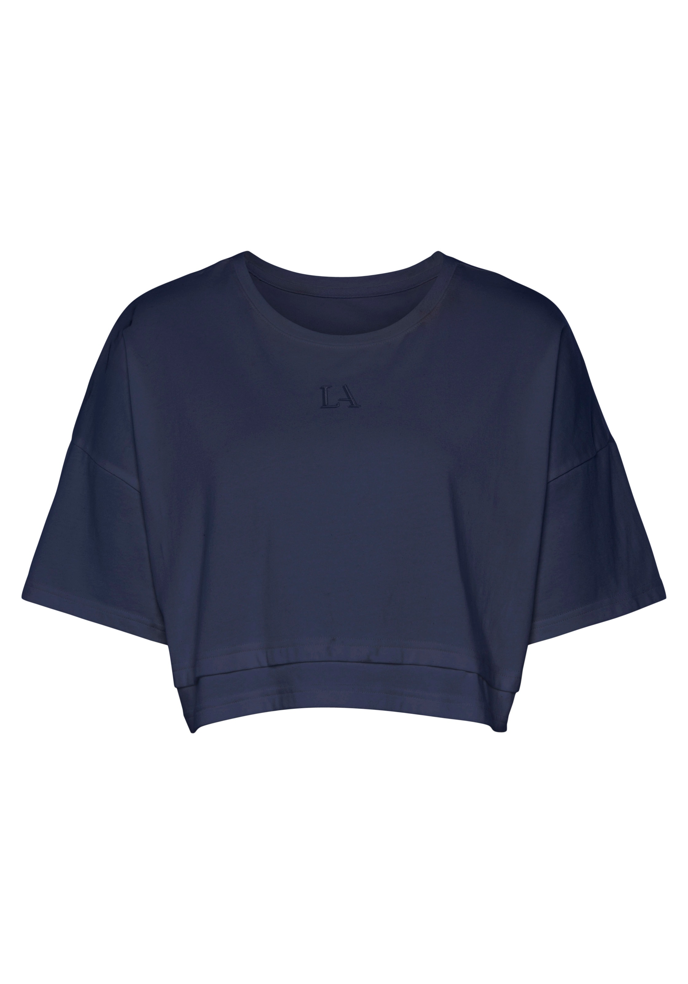 LASCANA T-shirt à manches courtes mit kastigem Schnitt und Lagen-Look