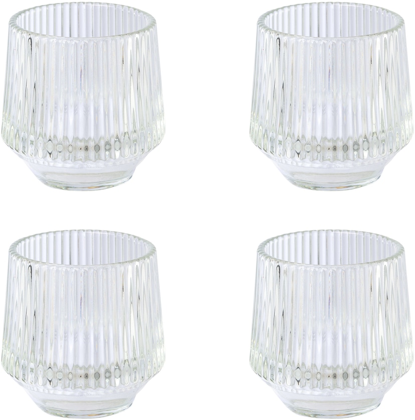 LeGer Home by Lena Gercke Teelichthalter »Kerzenhalter Ayva«, (Set, 3 St.),  aus Glas, mit edler Oberflächenstruktur