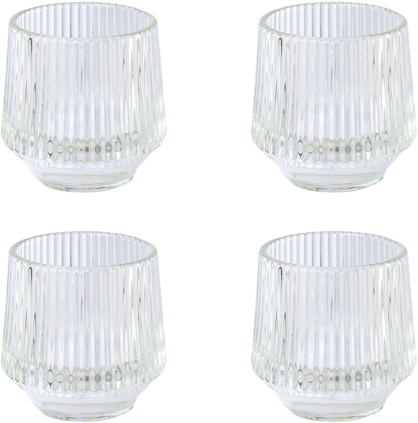 LeGer Home by Lena Gercke Teelichthalter »Kerzenhalter Ayva«, (Set, 3 St.),  aus Glas, mit edler Oberflächenstruktur