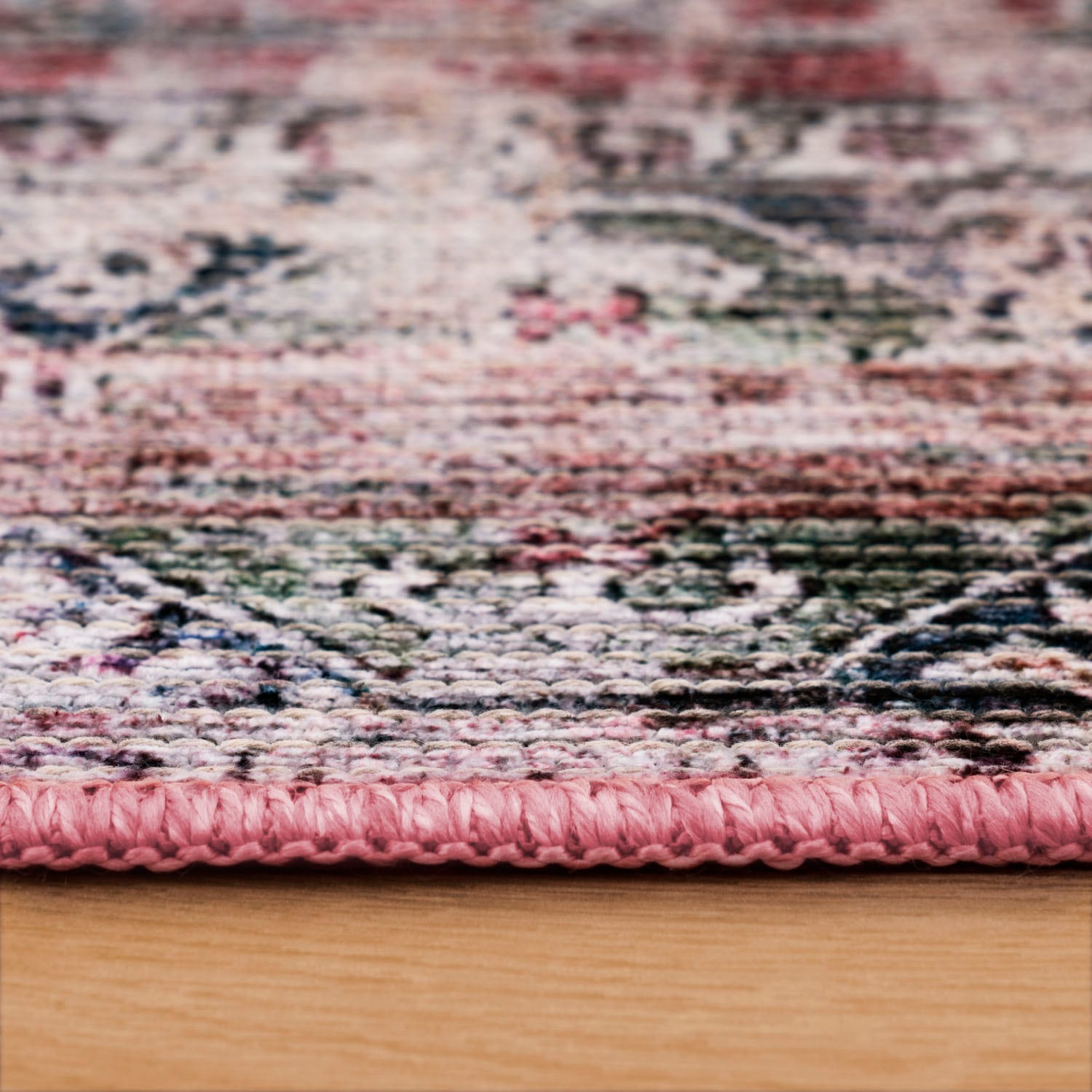 Paco Home Teppich »Lyon 331«, rechteckig, 4 mm Höhe, Kurzflor, Orient-Optik, Vintage Design, waschbar