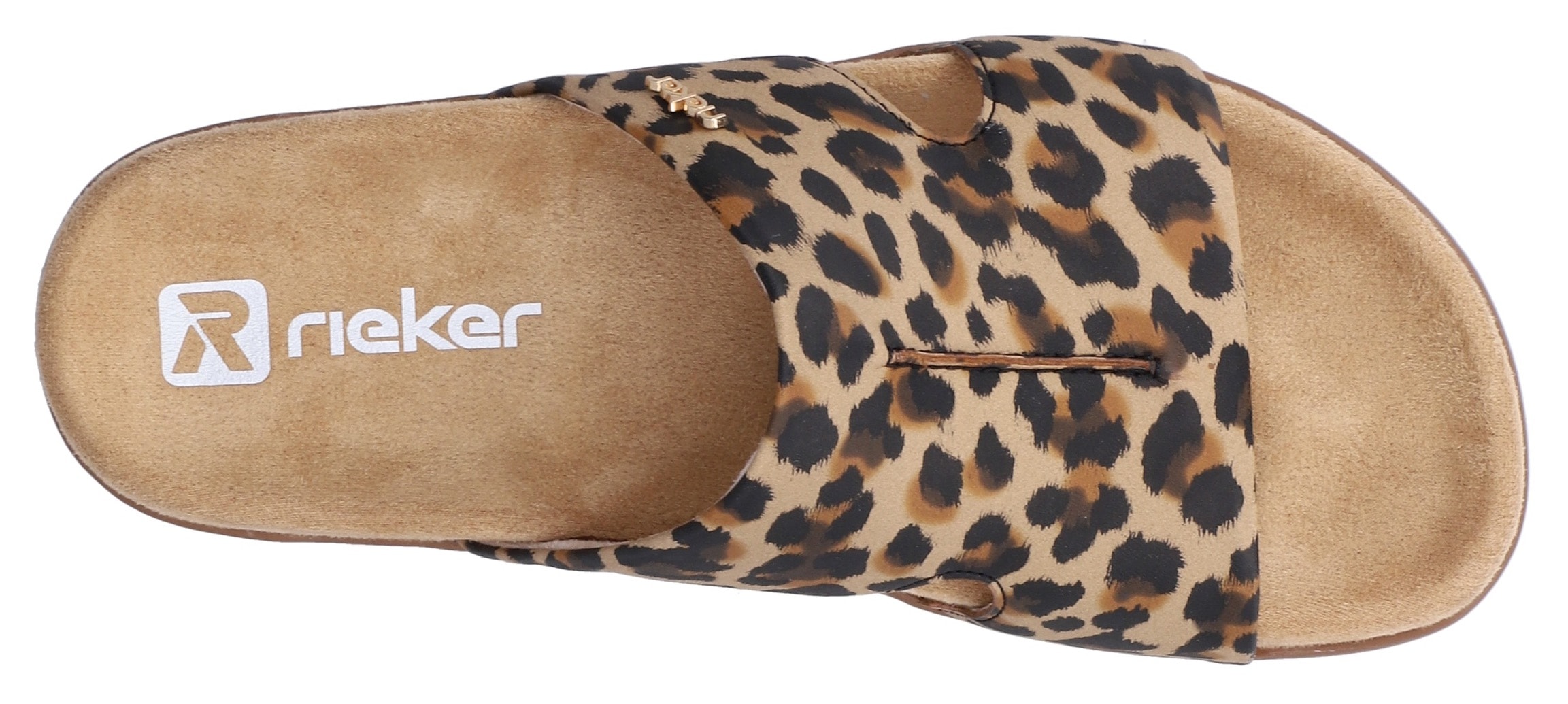 Rieker Pantolette  chaussure d’été, chaussure de plage, chaussure de vacances en look léopard