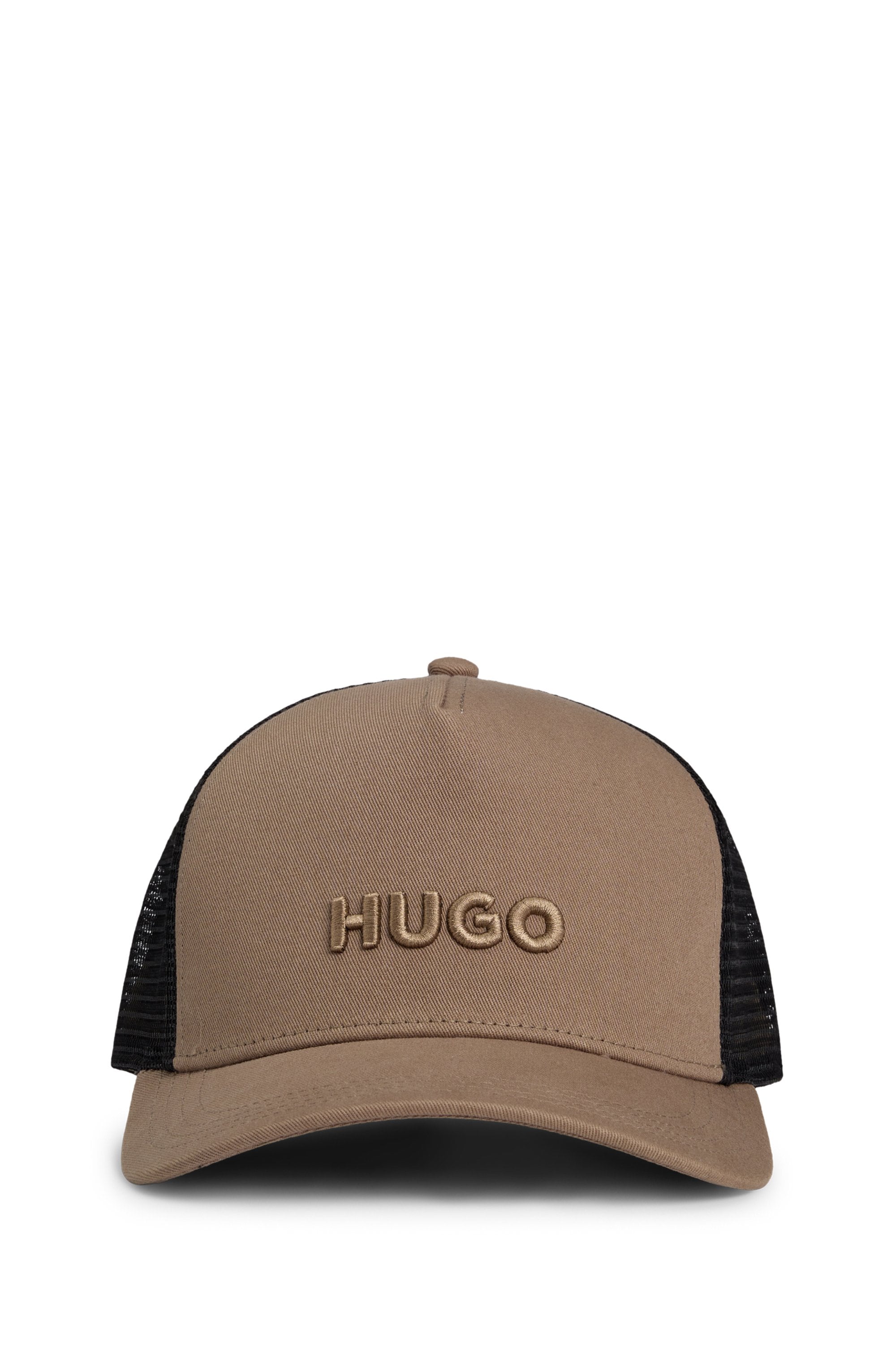 HUGO Fitted Cap »Marsel-Trucker«, aus Twill & Mesh mit 3D Logostickerei, unisex