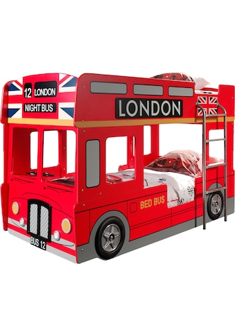 Vipack Etagenbett, im Design von einem Londoner Doppeldecker Busses, inklusive LED... kaufen