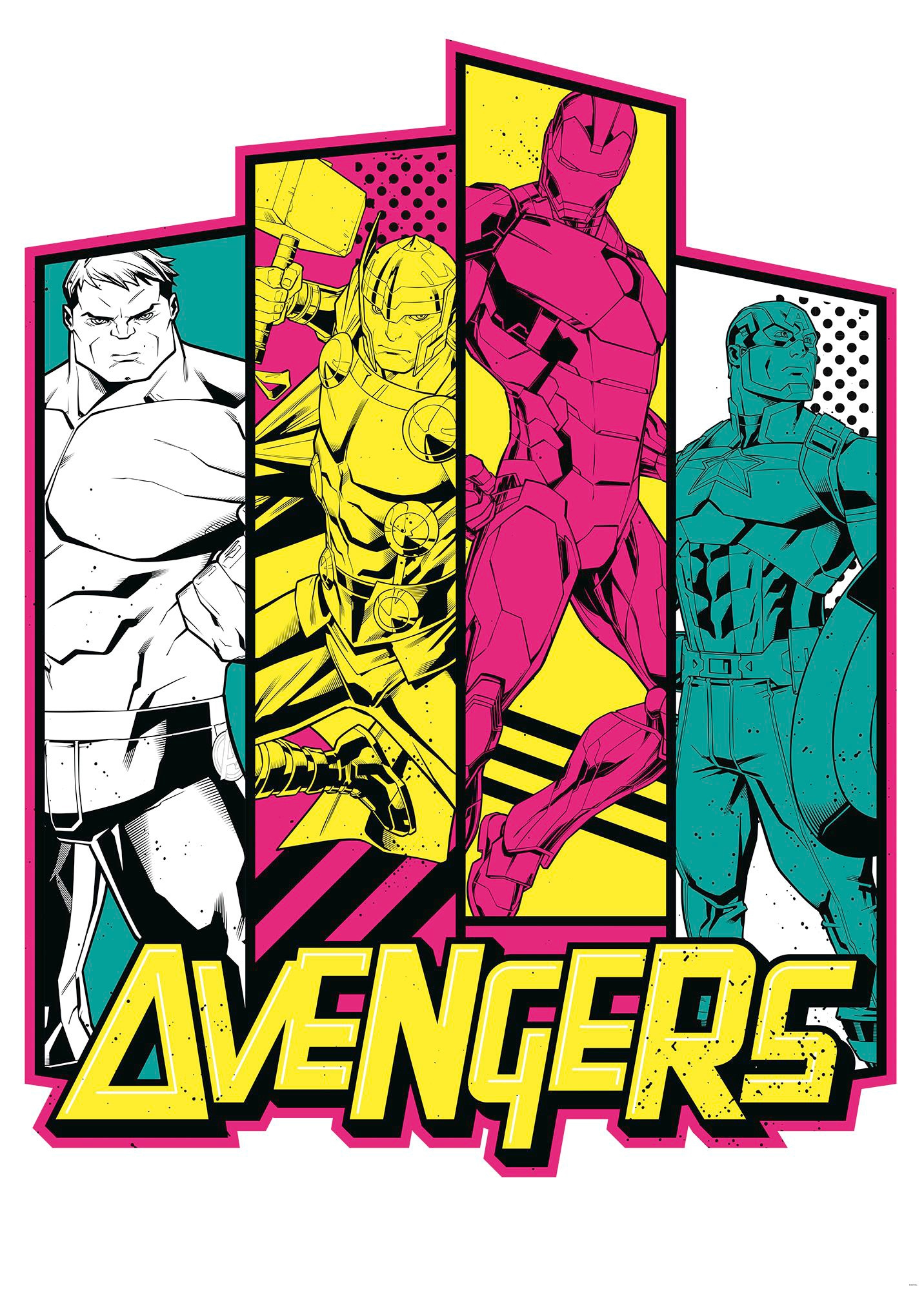 Image of Komar Vliestapete "Digitaldruck Vlies - Avengers Flash - Grösse 200 x 280 cm" bedruckt glatt Kinderzimmer
