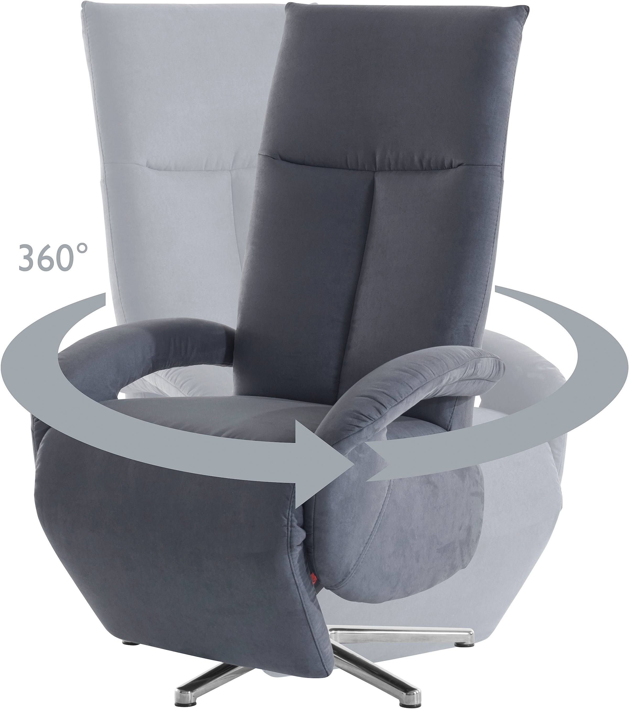 sit&more Fauteuil TV »Tycoon mit Kopfteilverstellung und 360° Drehfunktion« wahlweise manuell oder elektrischer Funktion, auch mit Akku (kabellos)