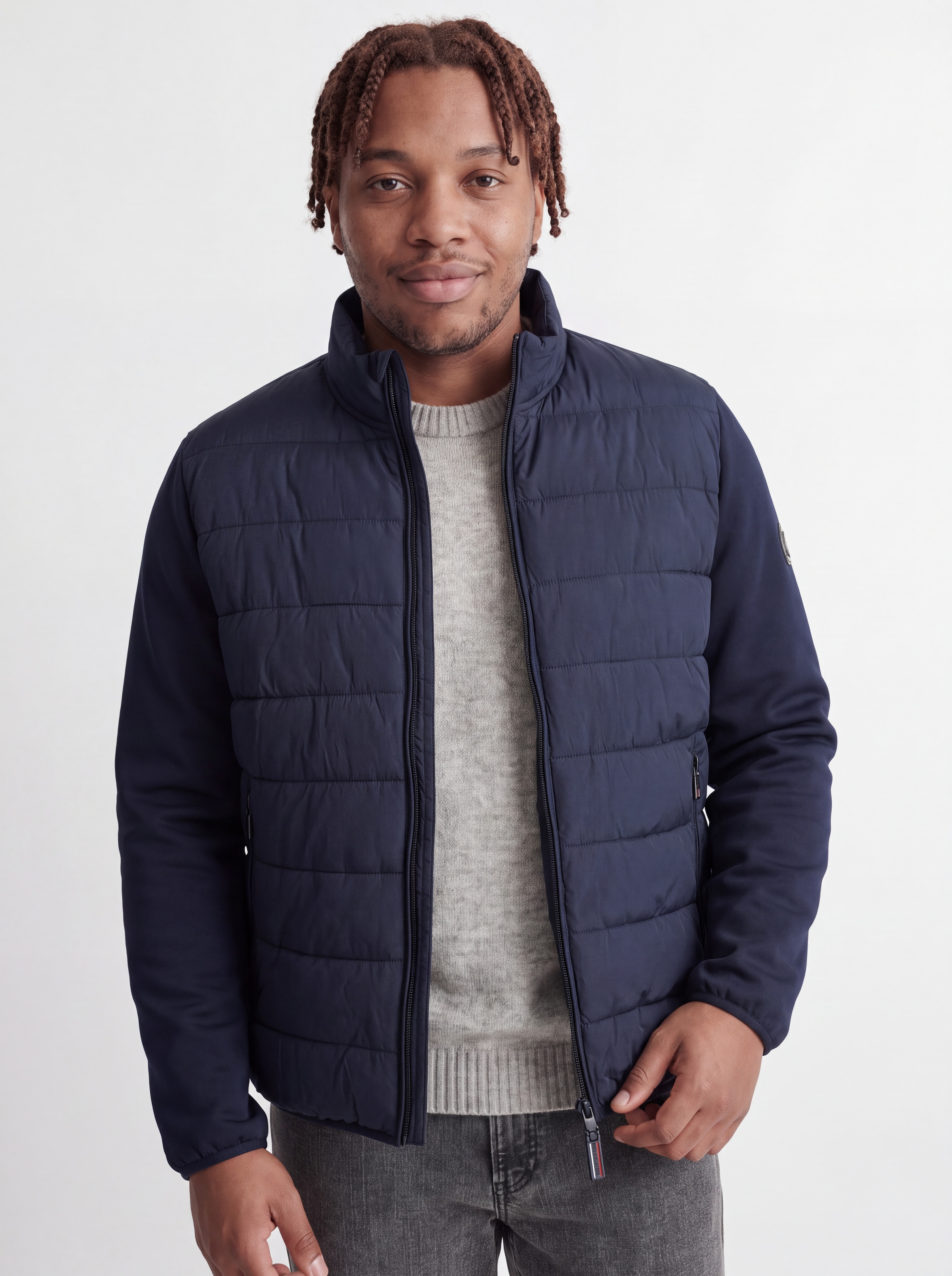 Jack & Jones PlusSize Veste matelassée »JJETATE HYBRID JACKET SN PLS« fibre synthétique, coupe régulière