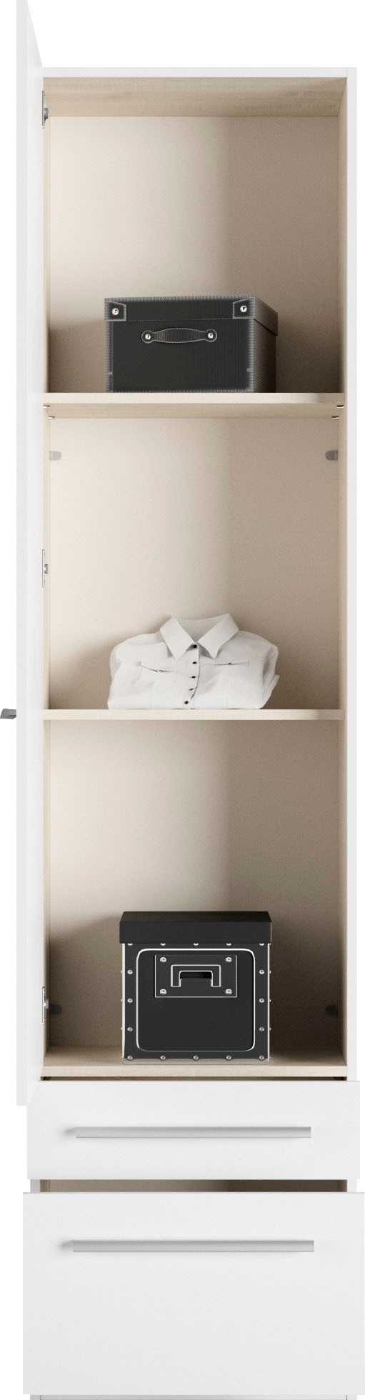 priess Kleiderschrank »Schrank Garderobe Wäscheschrank Barcelona in 5 Breiten« viel Stauraum, geräumige Schubkästen, mit Spiegel, MADE IN GERMANY