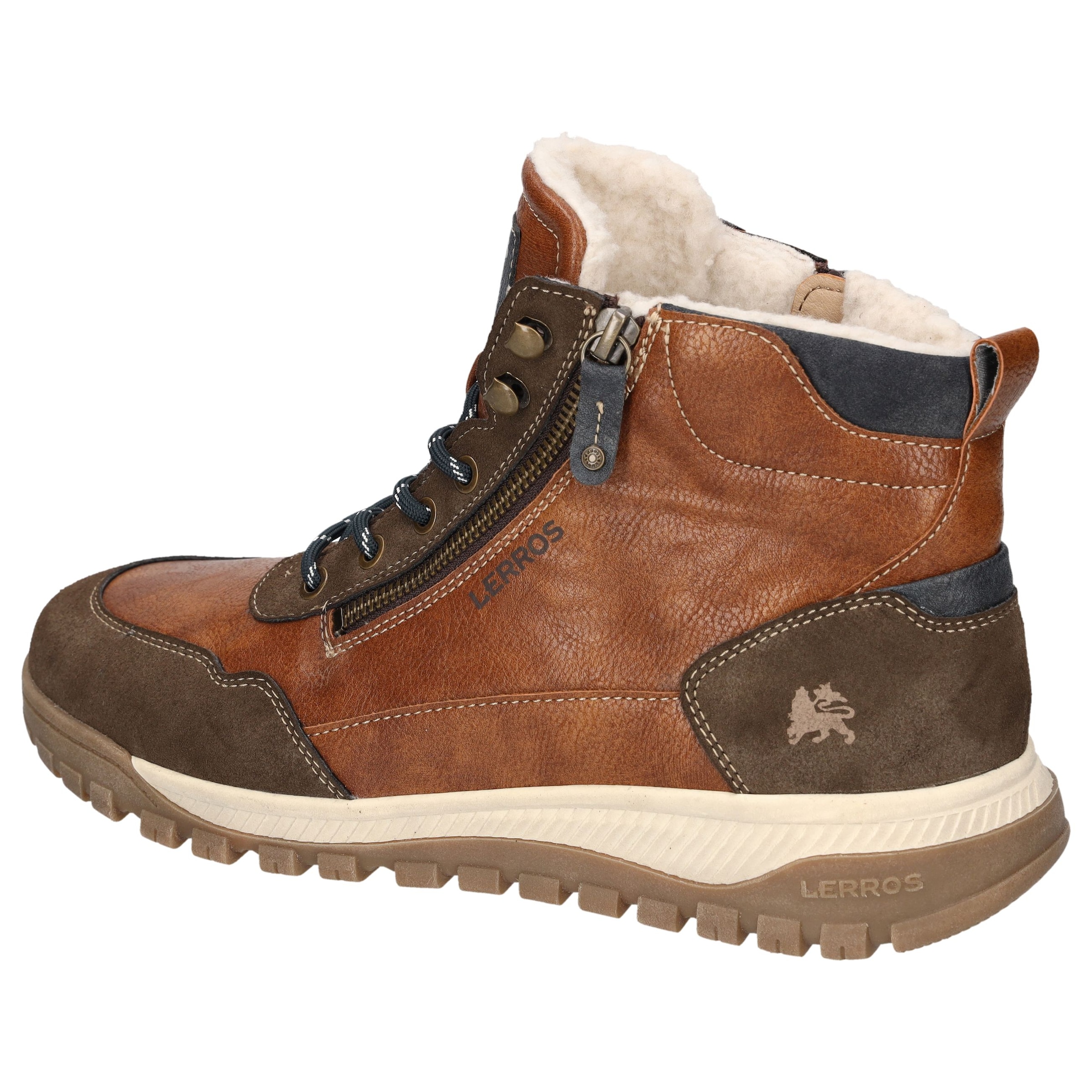LERROS Bottes d'hiver  Bottes à lacets, bottes d'extérieur avec doublure chaude