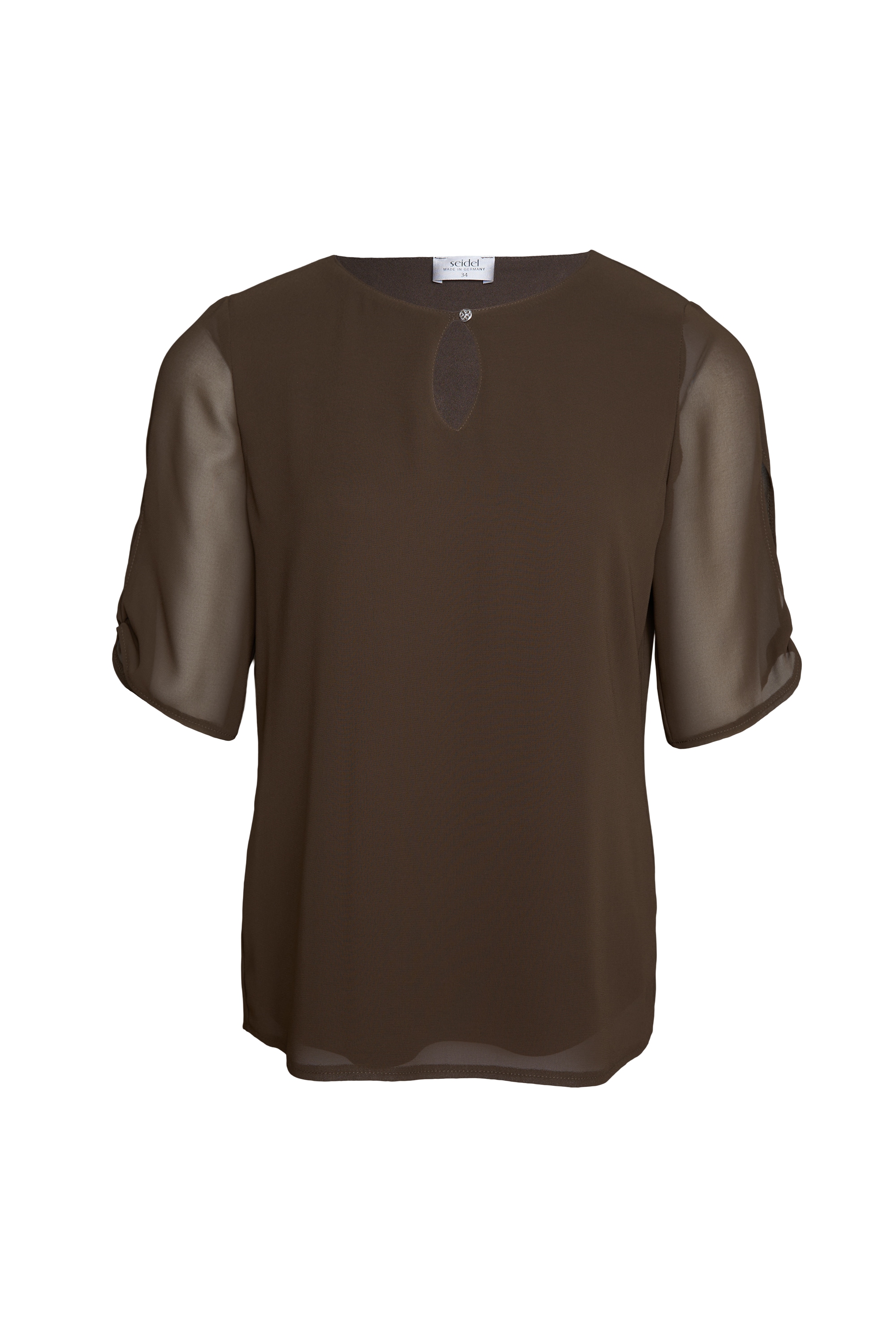 Seidel Moden Blouse en mousseline »Otto exclusiv« Halbarm mit Cut-Out-Detail und Glitzerstein - MADE IN GERMANY