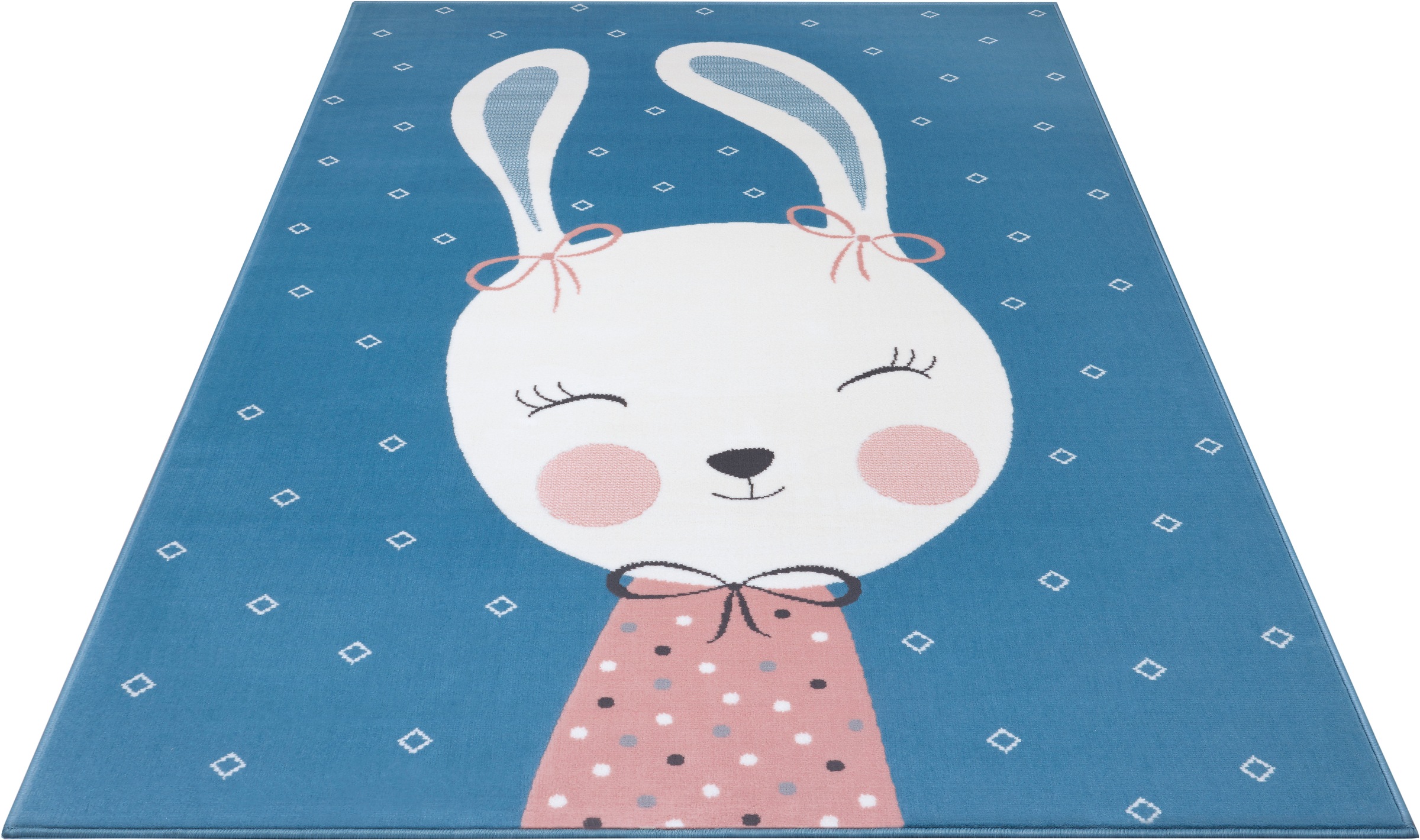 Image of HANSE Home Kinderteppich »Bunny Polly«, rechteckig, 9 mm Höhe, Kurzflor, Tiermotiv, Kinderzimmer, Strapazierfähig, Pflegeleicht, Robust bei Ackermann Versand Schweiz