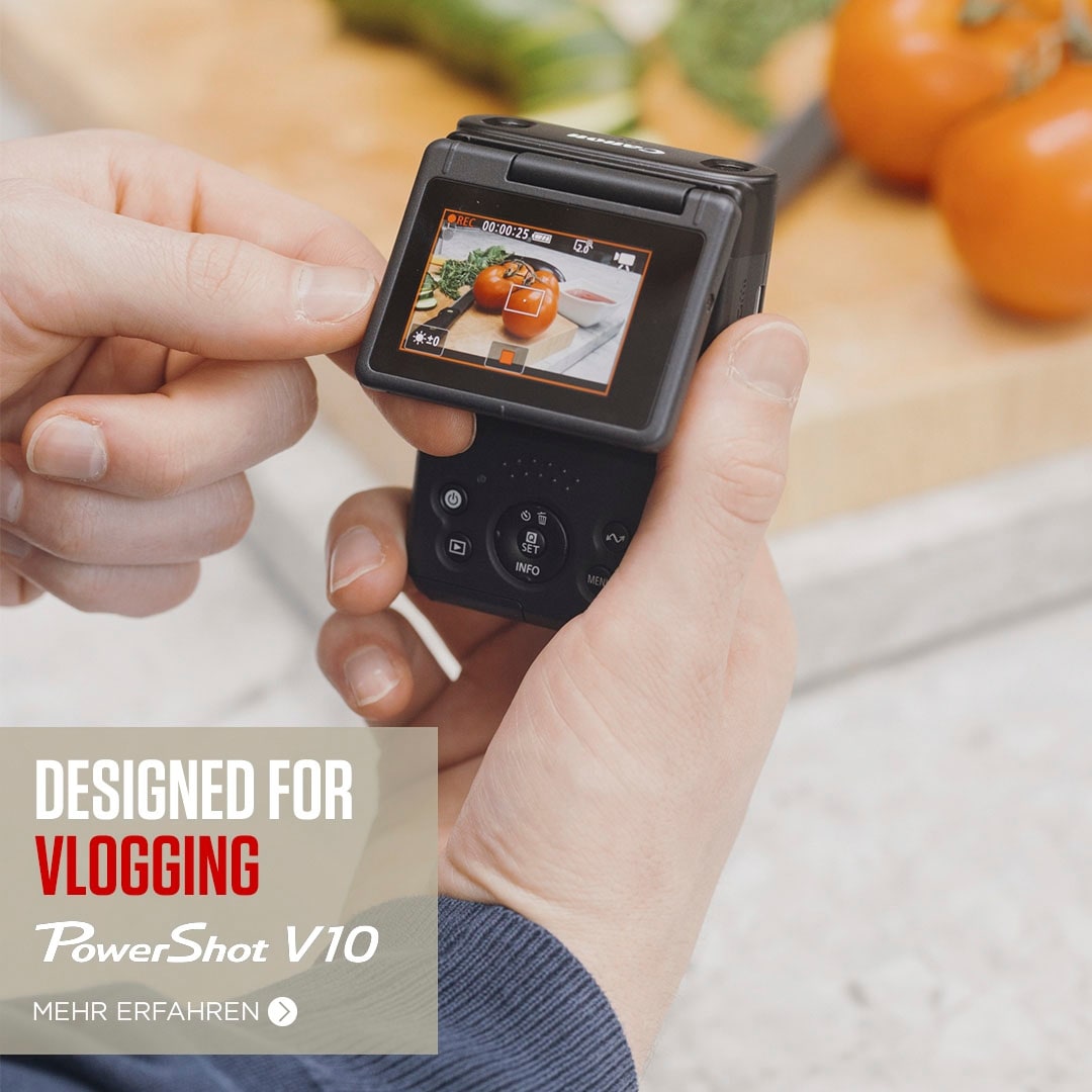 Canon Caméscope »PowerShot V10 Silber Vlogging-Kit« 4K Ultra HD