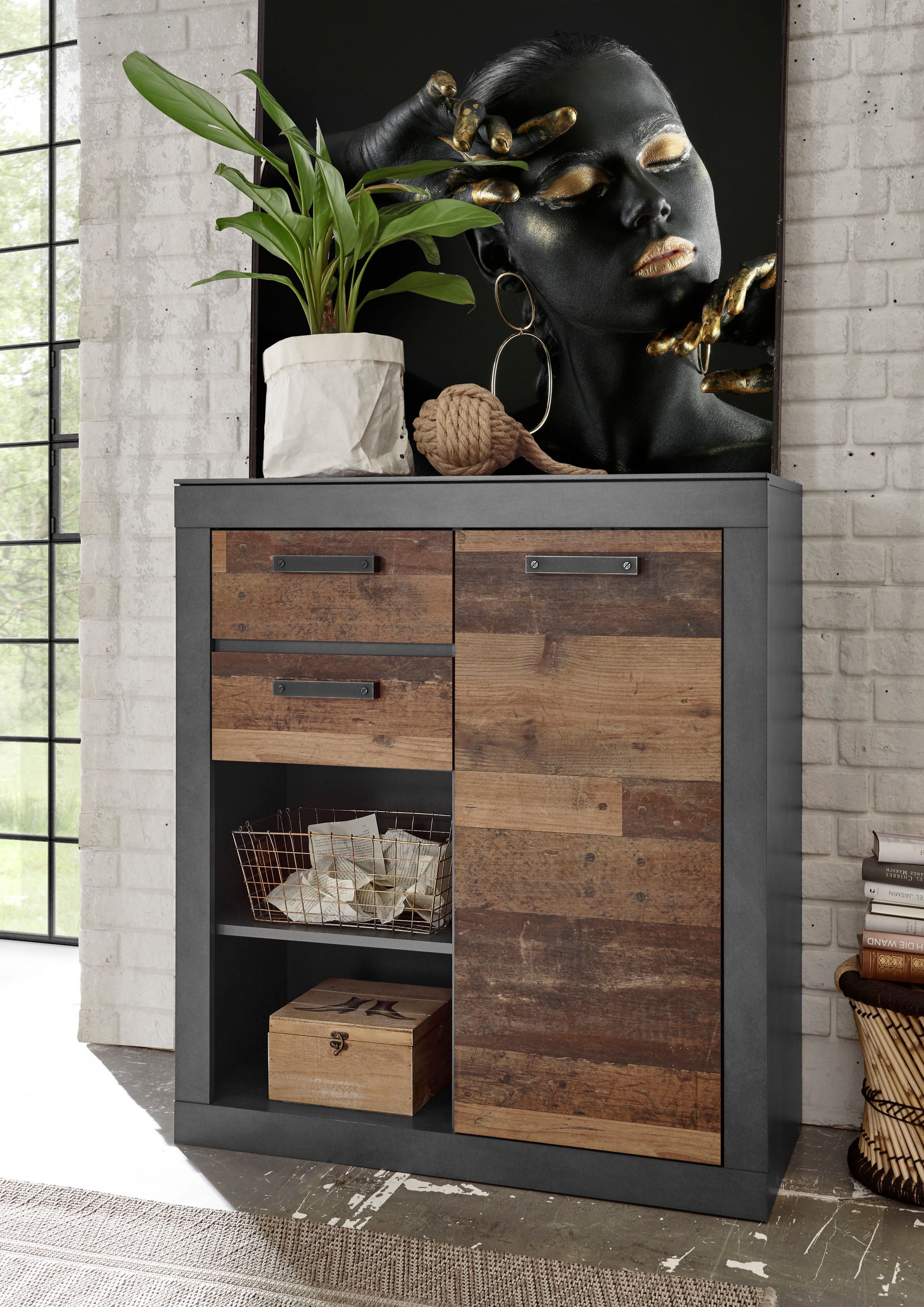 Image of Home affaire Kommode »BROOKLYN«, in dekorativer Rahmenoptik bei Ackermann Versand Schweiz